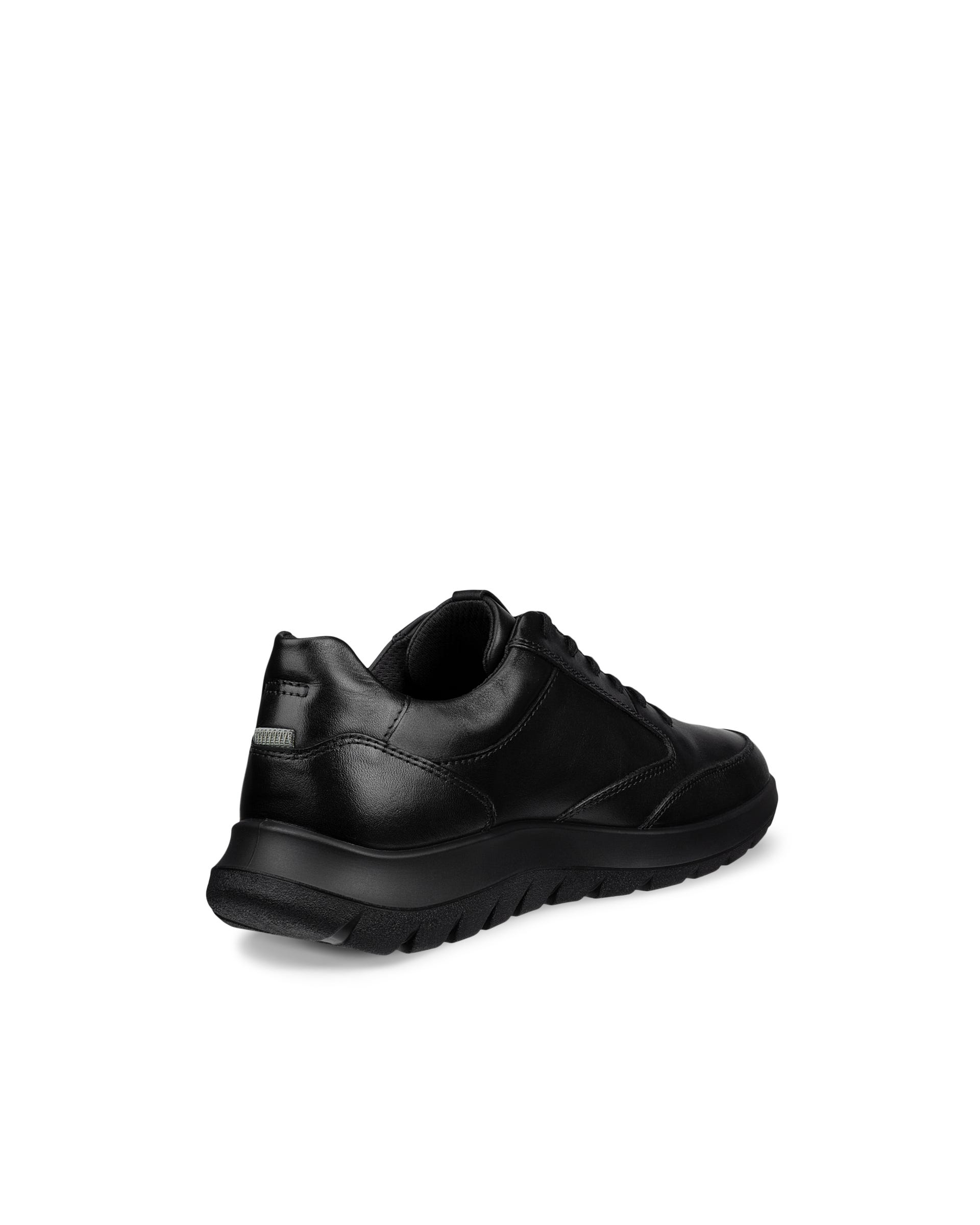 Men's ECCO® CITY STRIDE Leather Trainer - Black - Back
