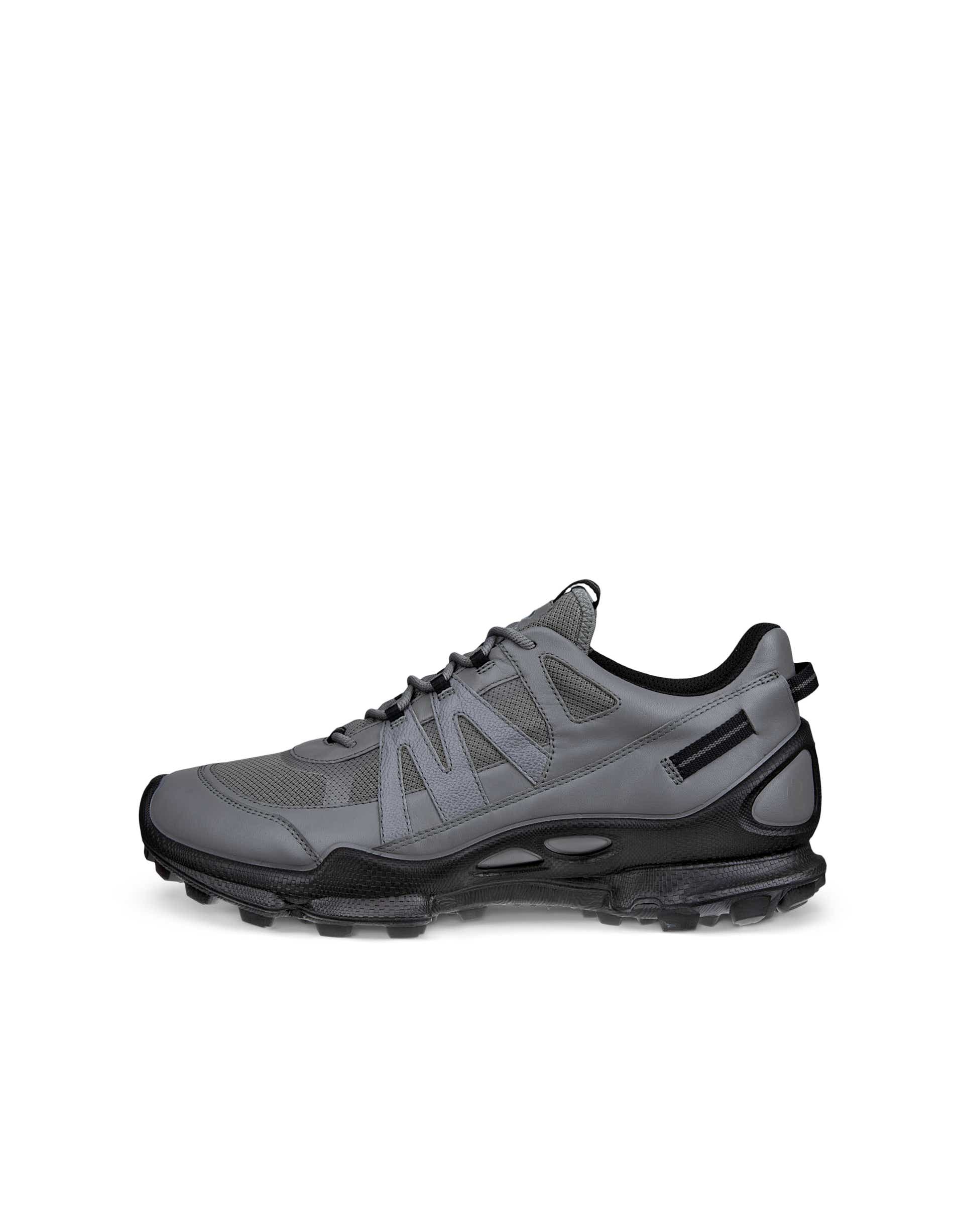 Men's ECCO® BIOM C-Trail Leather Gore-Tex Outdoor Sneaker - Grey - Outside