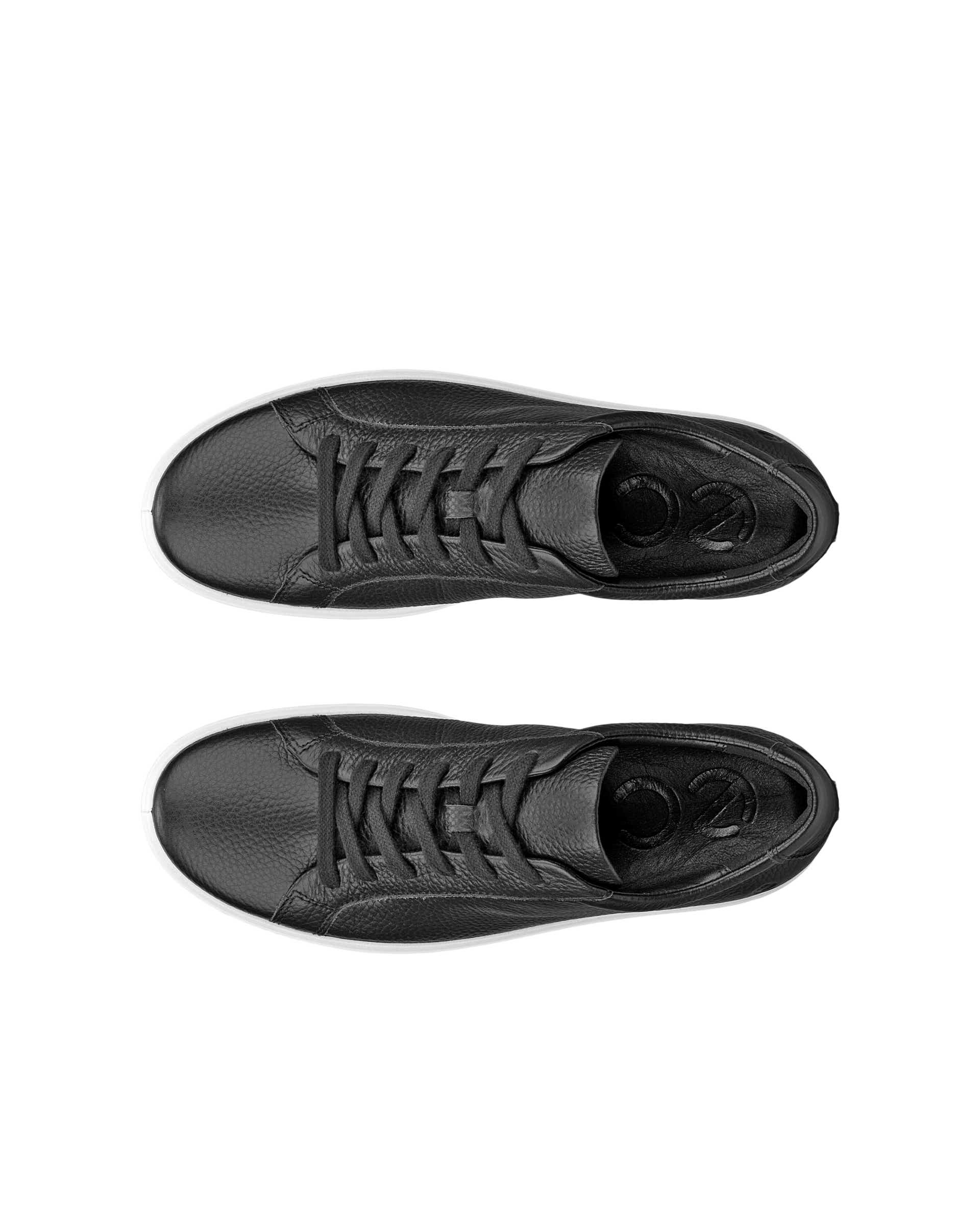 Women's ECCO® Soft 60 Leather Sneaker - Black - Top left pair