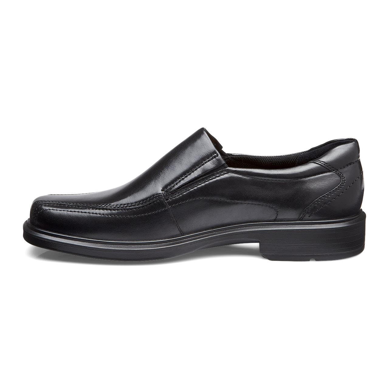 Men's ECCO® Helsinki Leather Slip-On Dress Shoe - Black - Inside