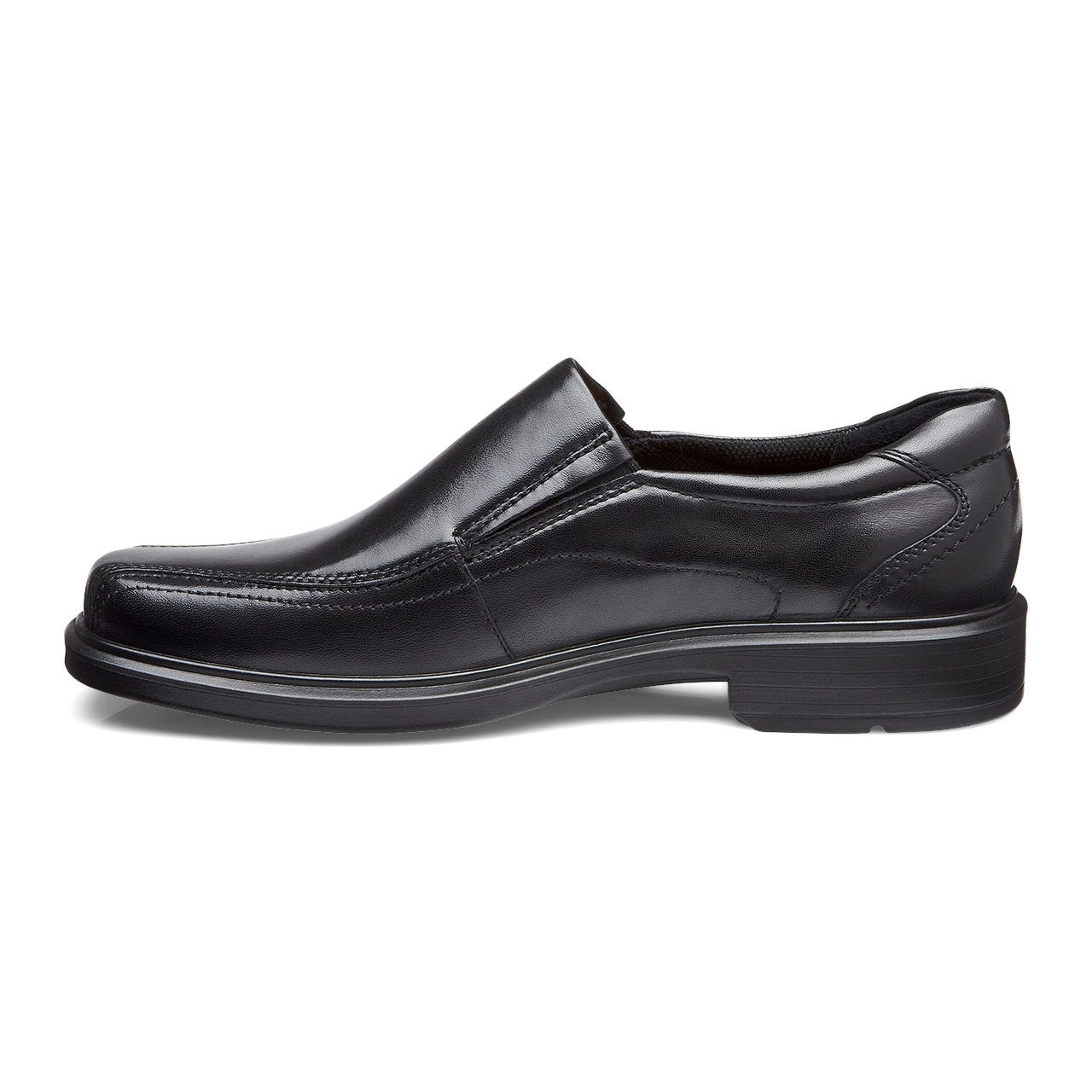 Men's ECCO® Helsinki Leather Slip-On Dress Shoe - Black - Inside