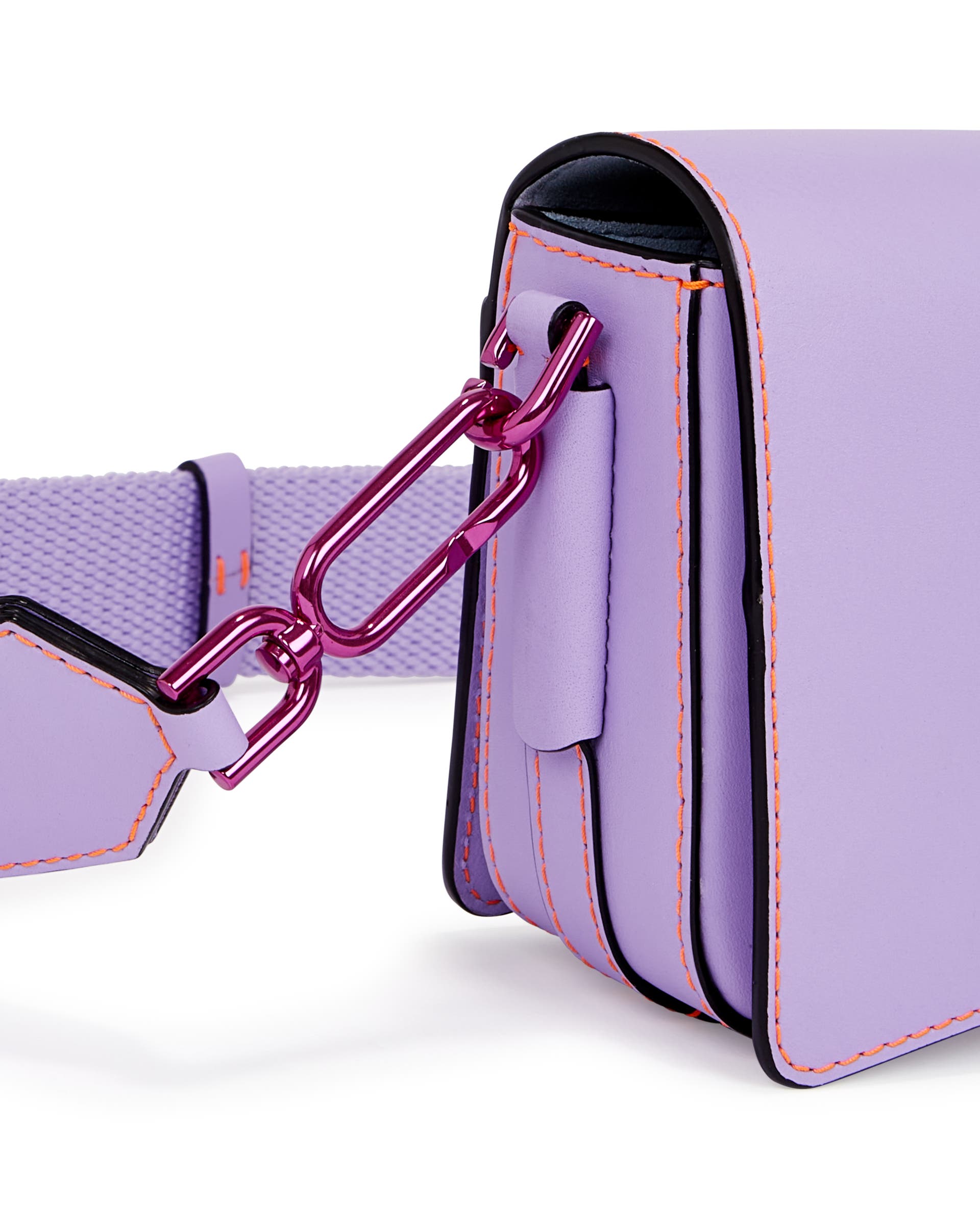 ECCO® Pinch Lock Wave Leather Crossbody Bag - Purple - Detail-2