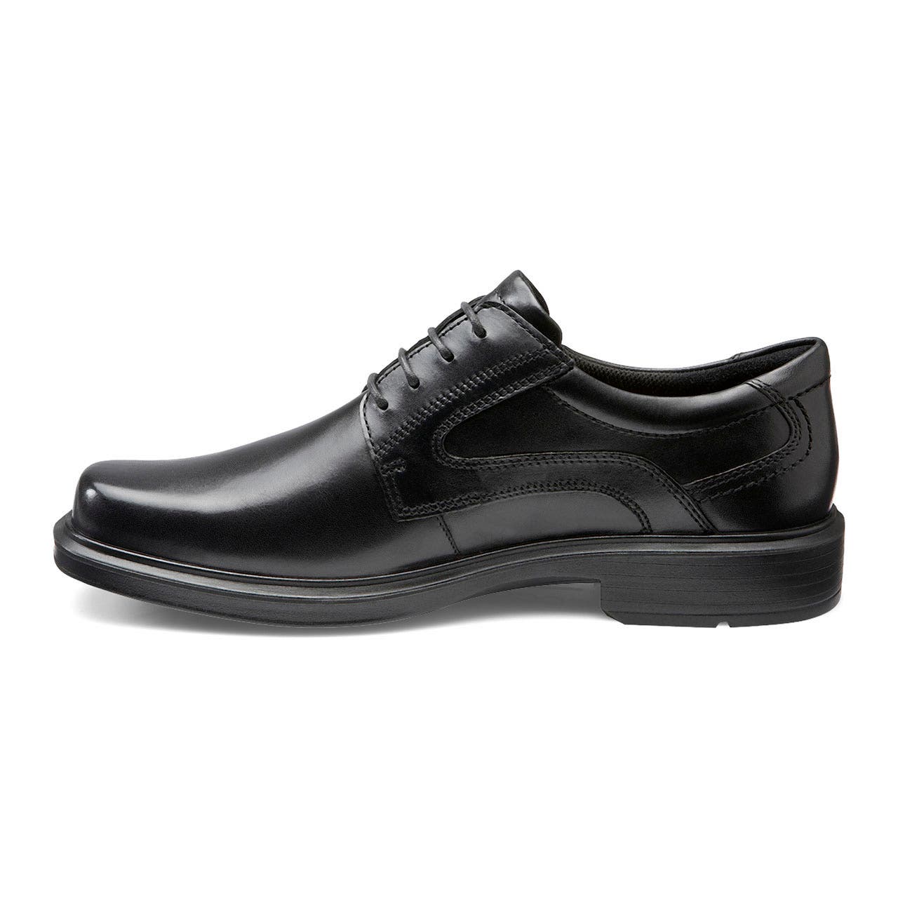 Men's ECCO® Helsinki Leather Derby Shoe - Black - Inside