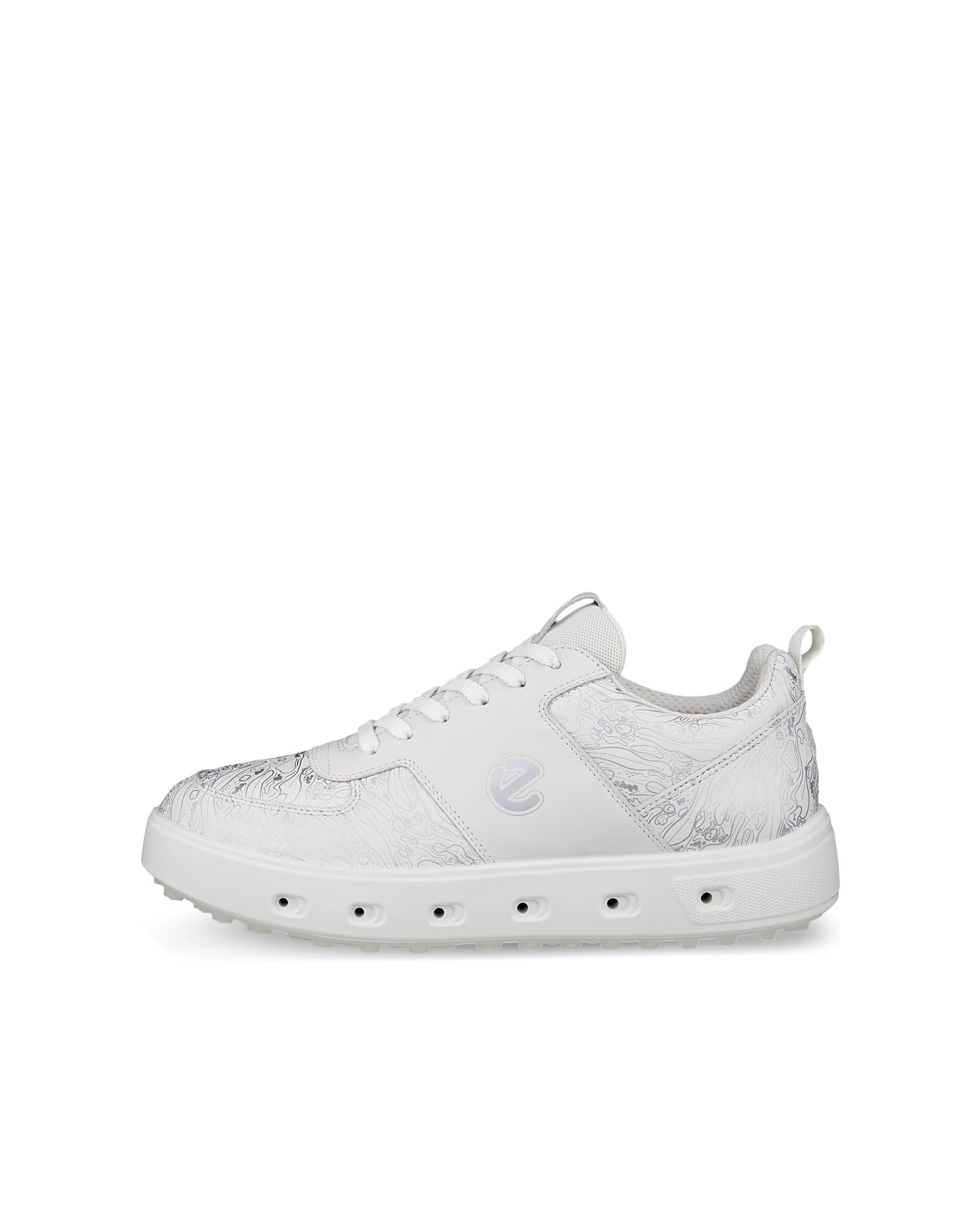 ECCO Golf Street 720 Graphic Women ウィメンズ レザーGore-Texゴルフシューズ - ホワイト - Outside