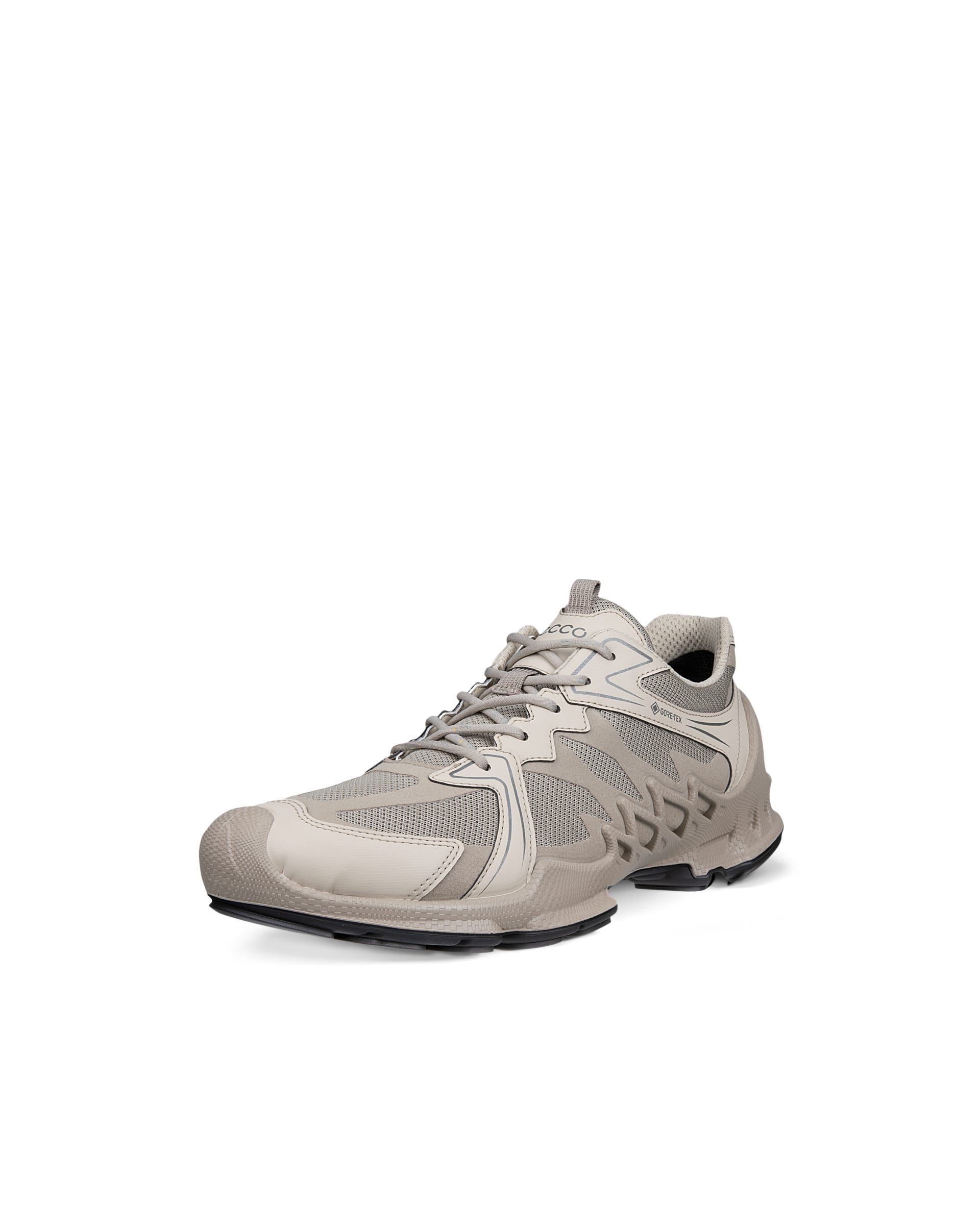 Męskie tekstylne buty outdoorowe Gore-Tex ECCO® BIOM AEX - Beżowy - Main