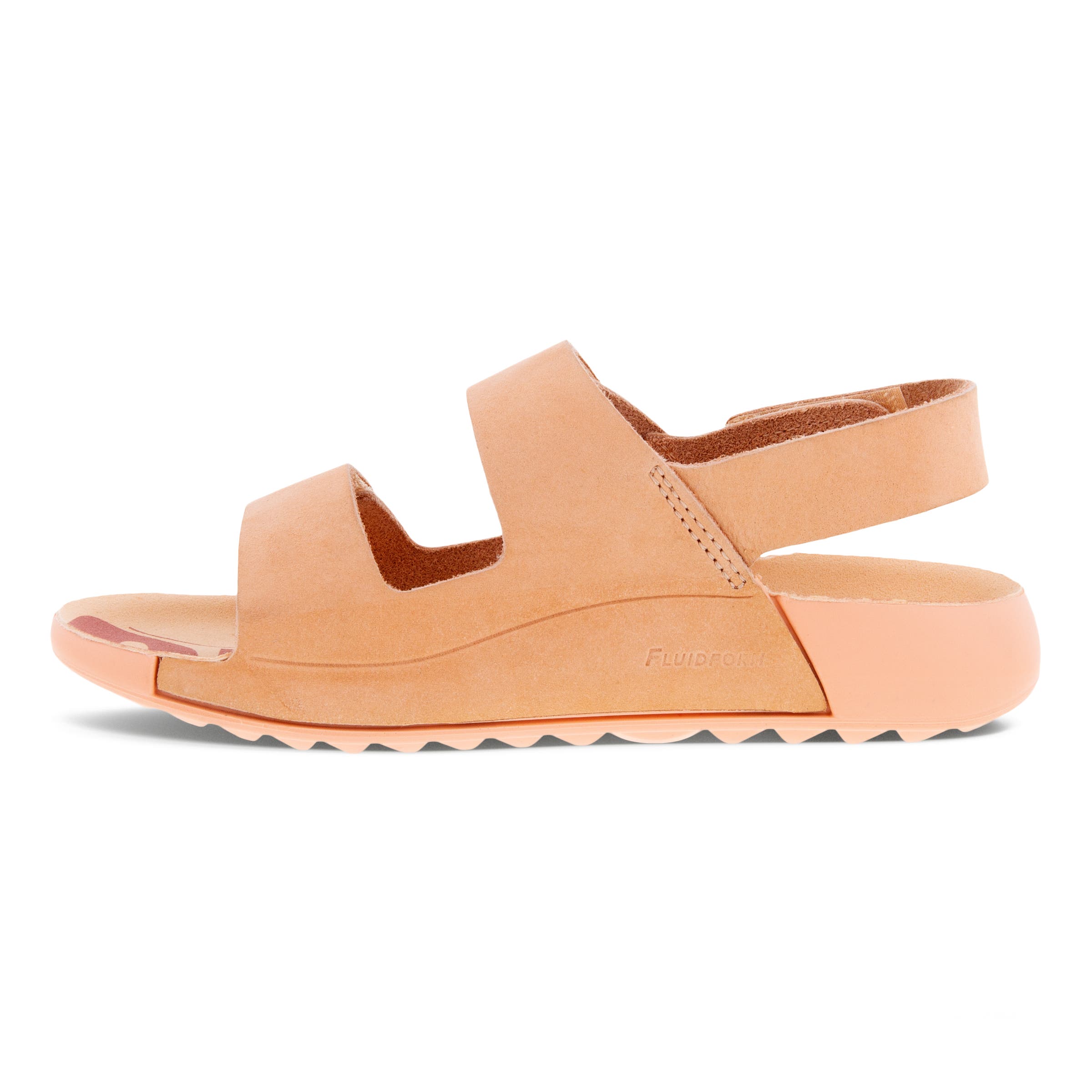 Kids' ECCO® Cozmo Nubuck Two Strap Sandal - Pink - Inside