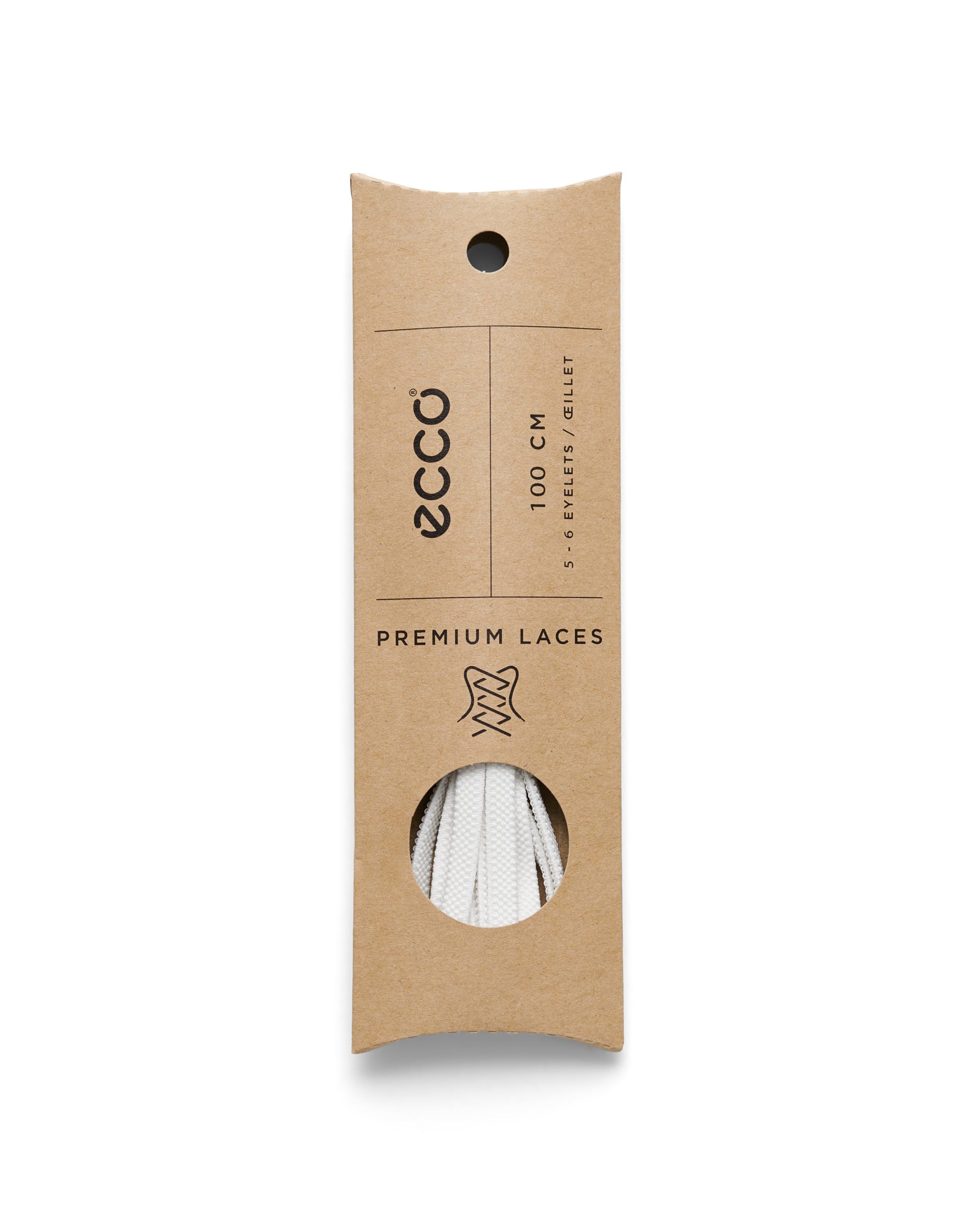 ECCO ELASTIC FLAT LACES - White - Main