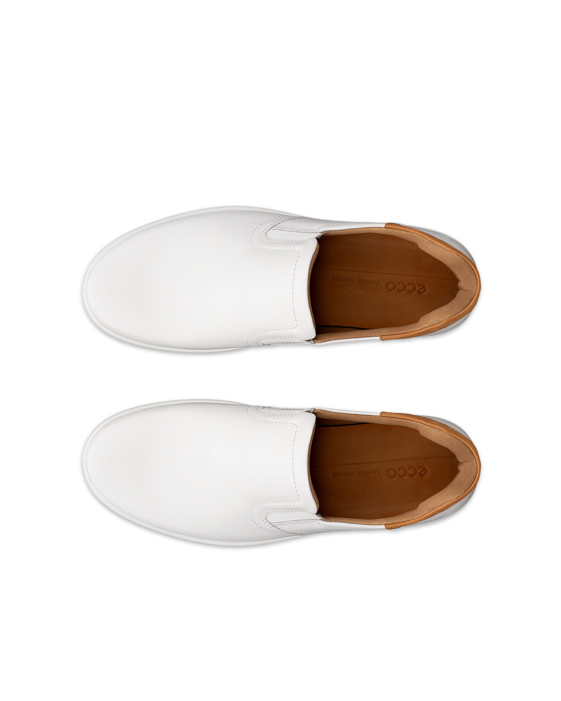 Pánské kožené tenisky ECCO® Soft 7 - Bílá - Top left pair