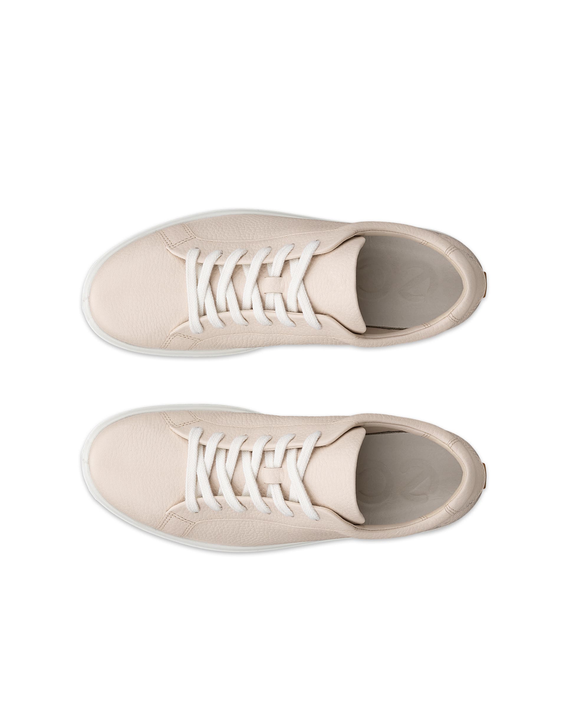 ECCO® Soft 60 Skinnsneaker dam - Beige - Top left pair