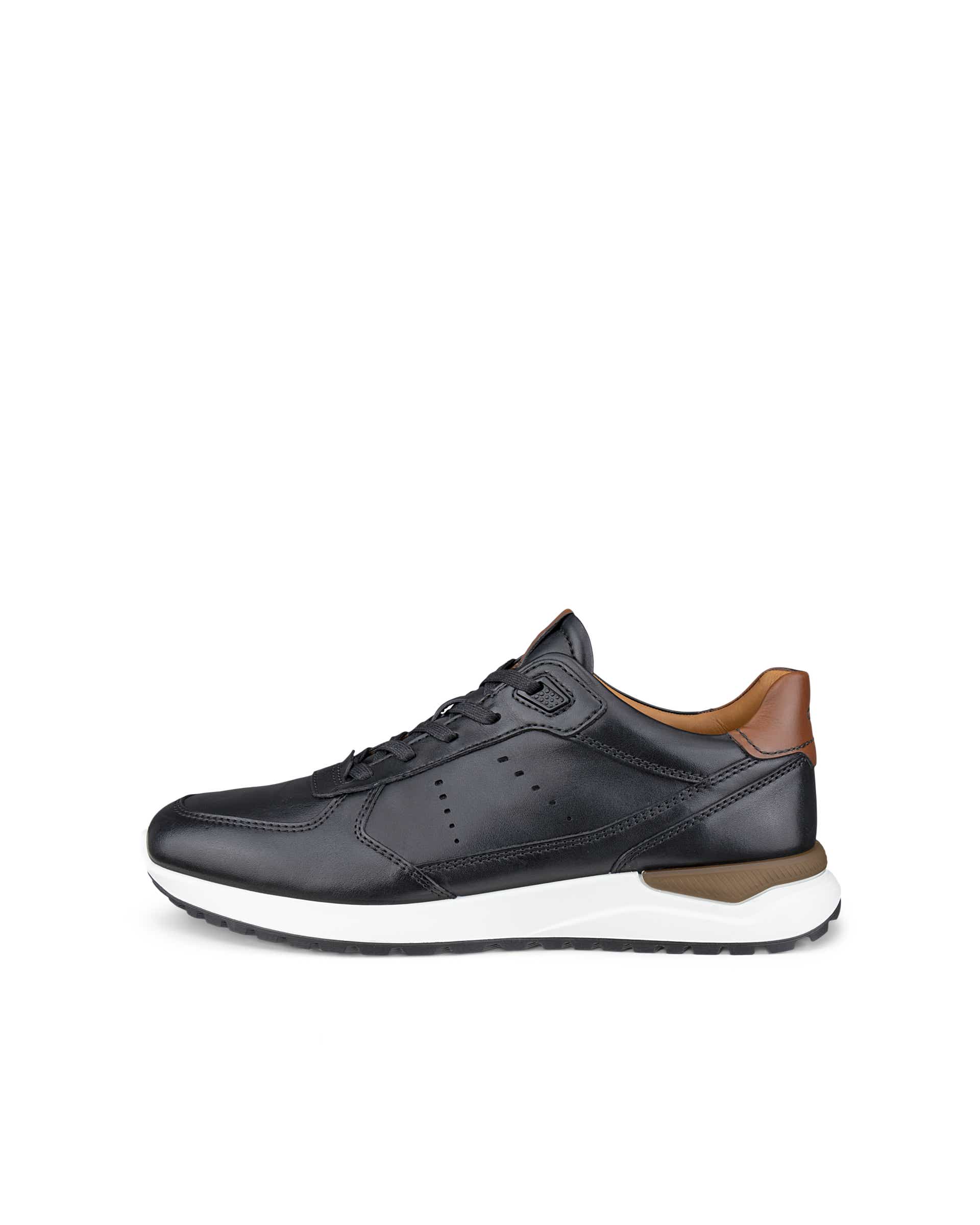 Men's ECCO® ASTIR NEO Leather Sneaker - Black - Outside
