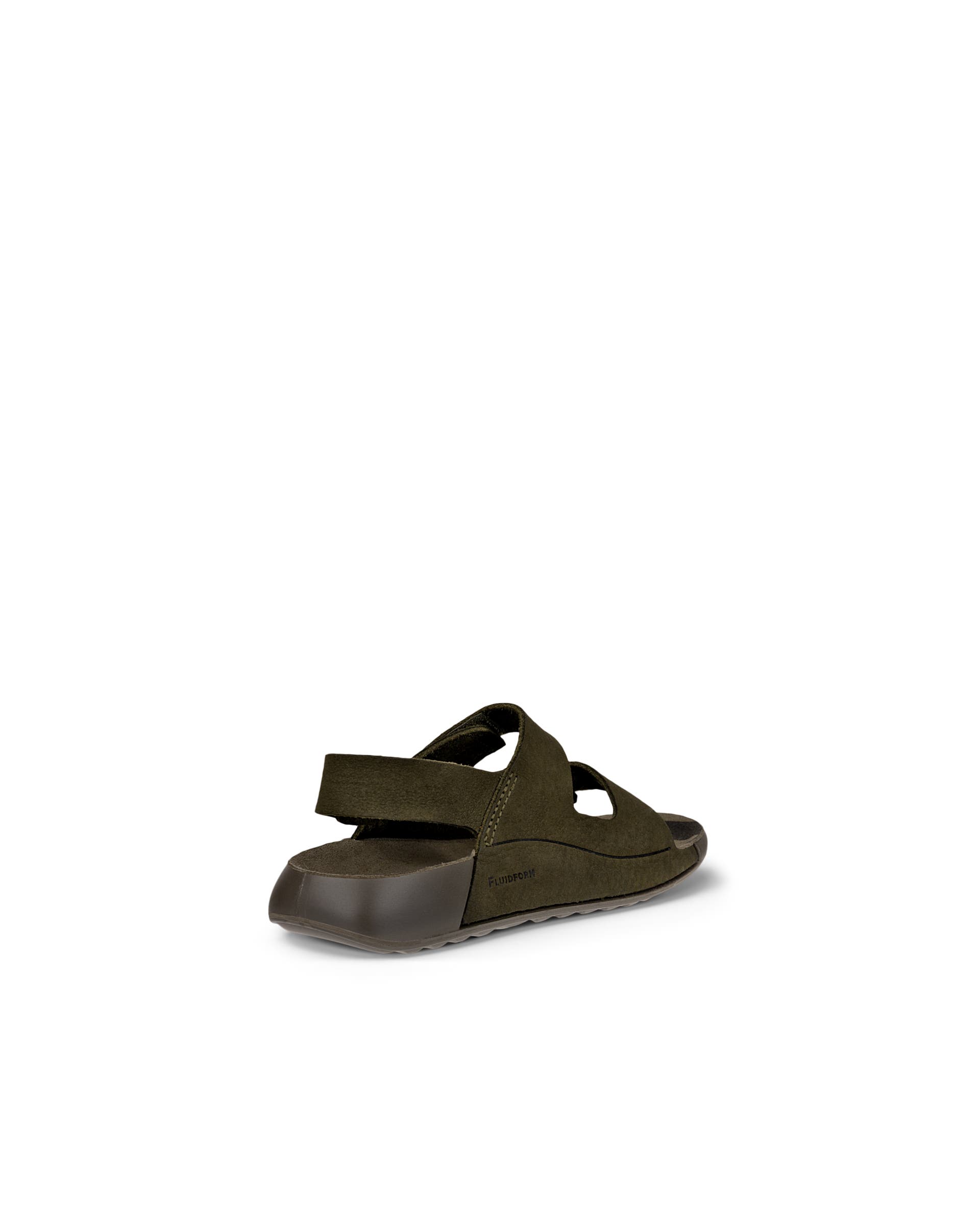 Kids' ECCO® Cozmo Nubuck Two Strap Sandal - Green - Back