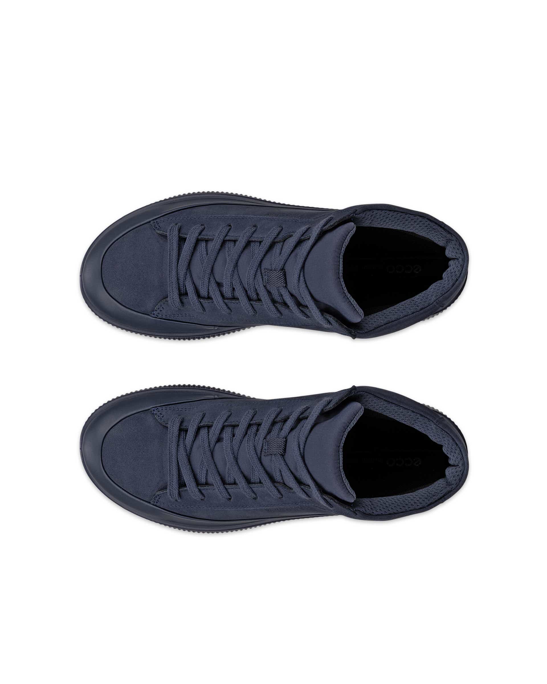 Damskie nubukowe wodoodporne buty za kostkę ECCO® SOFT ZERO - Niebieski - Top left pair