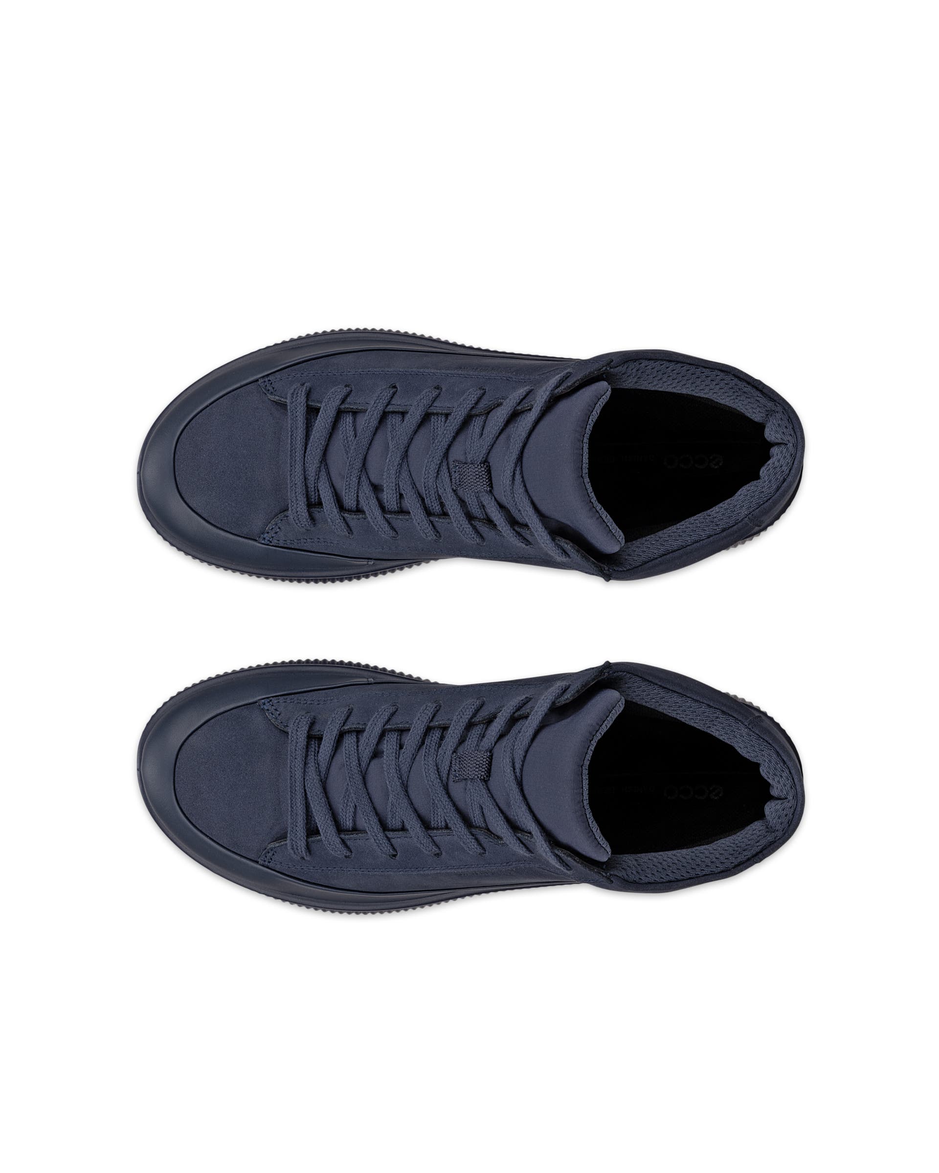 Damskie nubukowe wodoodporne buty za kostkę ECCO® SOFT ZERO - Niebieski - Top left pair