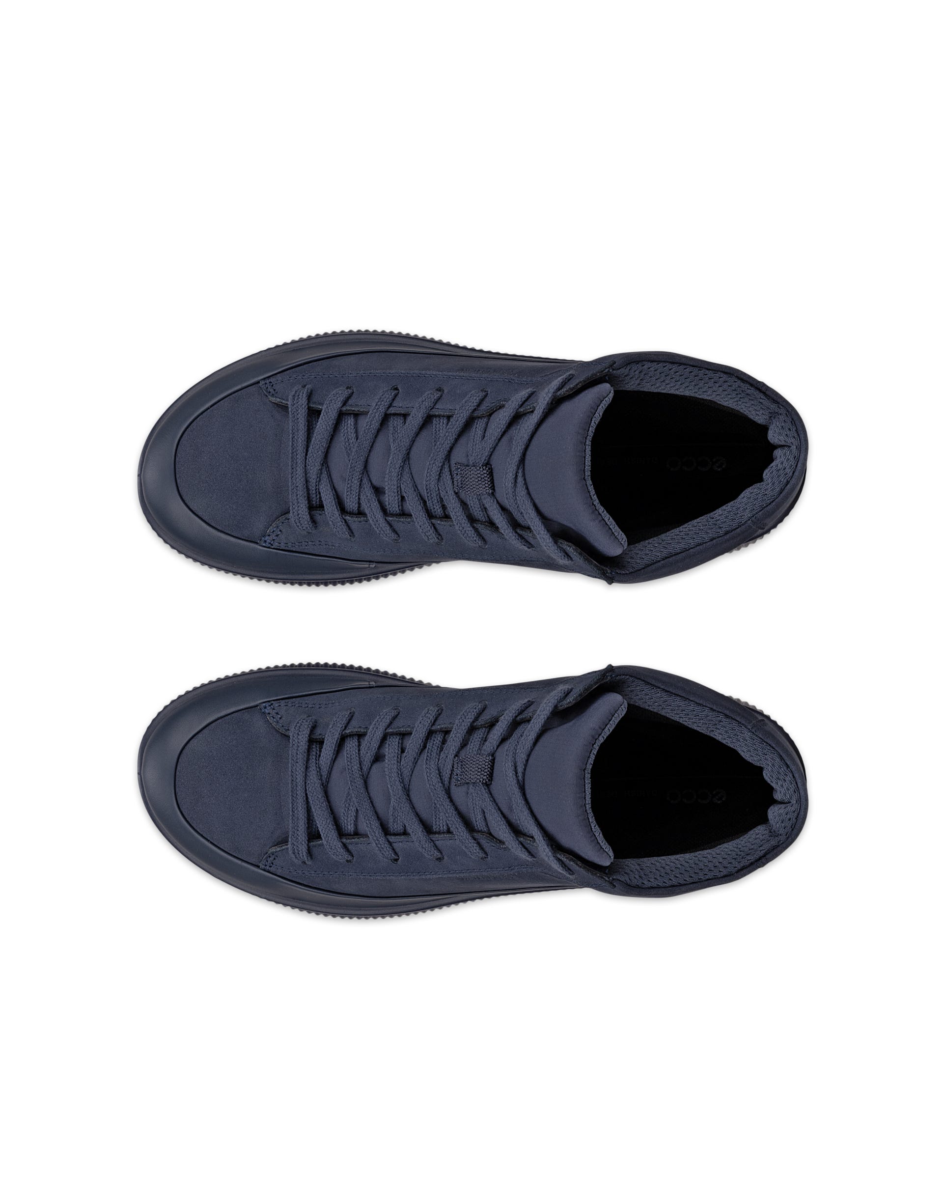 Damskie nubukowe wodoodporne buty za kostkę ECCO® SOFT ZERO - Niebieski - Top left pair