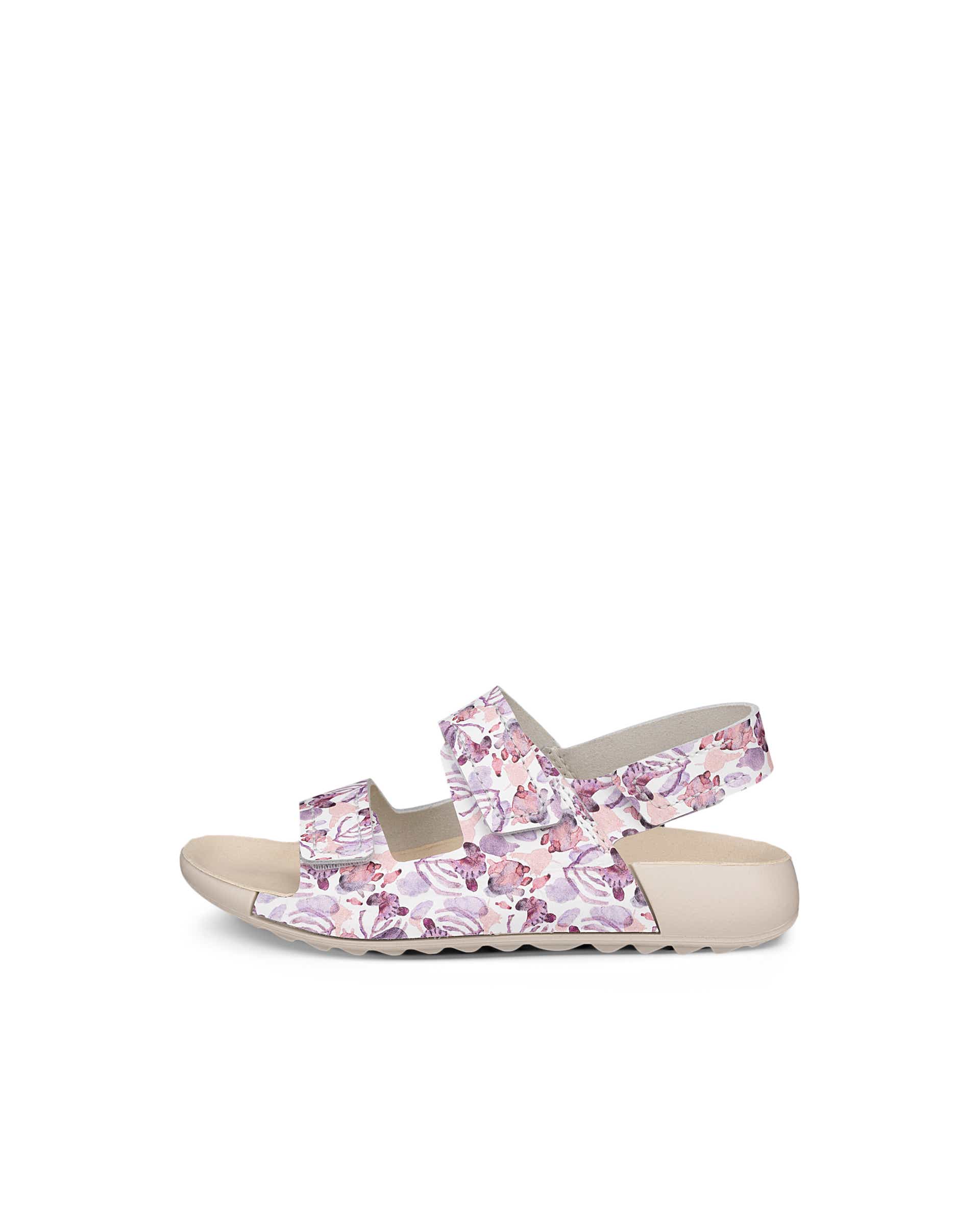 Dziecięce skórzane klapki ECCO® COZMO - Wielokolorowy - Outside