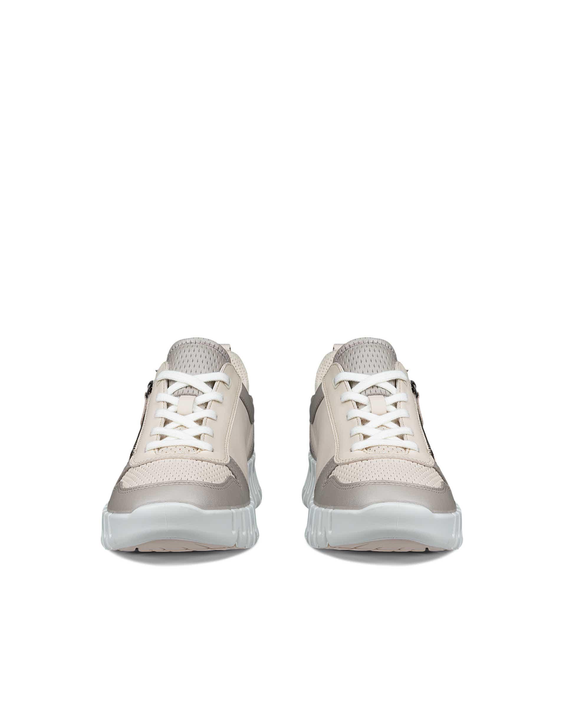 ECCO® GRUUV Damen Ledersneaker - Beige - Front pair