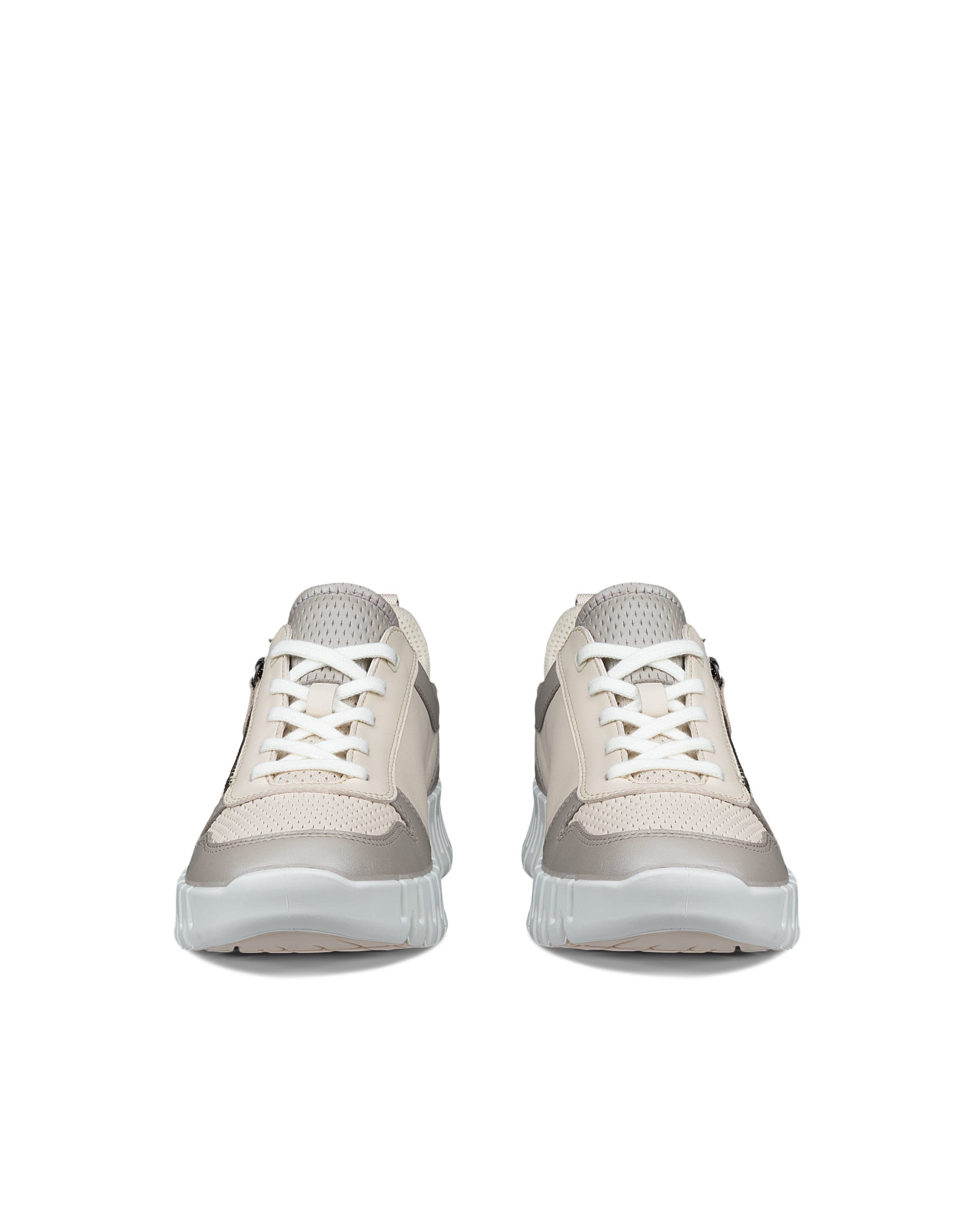 ECCO® GRUUV Damen Ledersneaker - Beige - Front pair