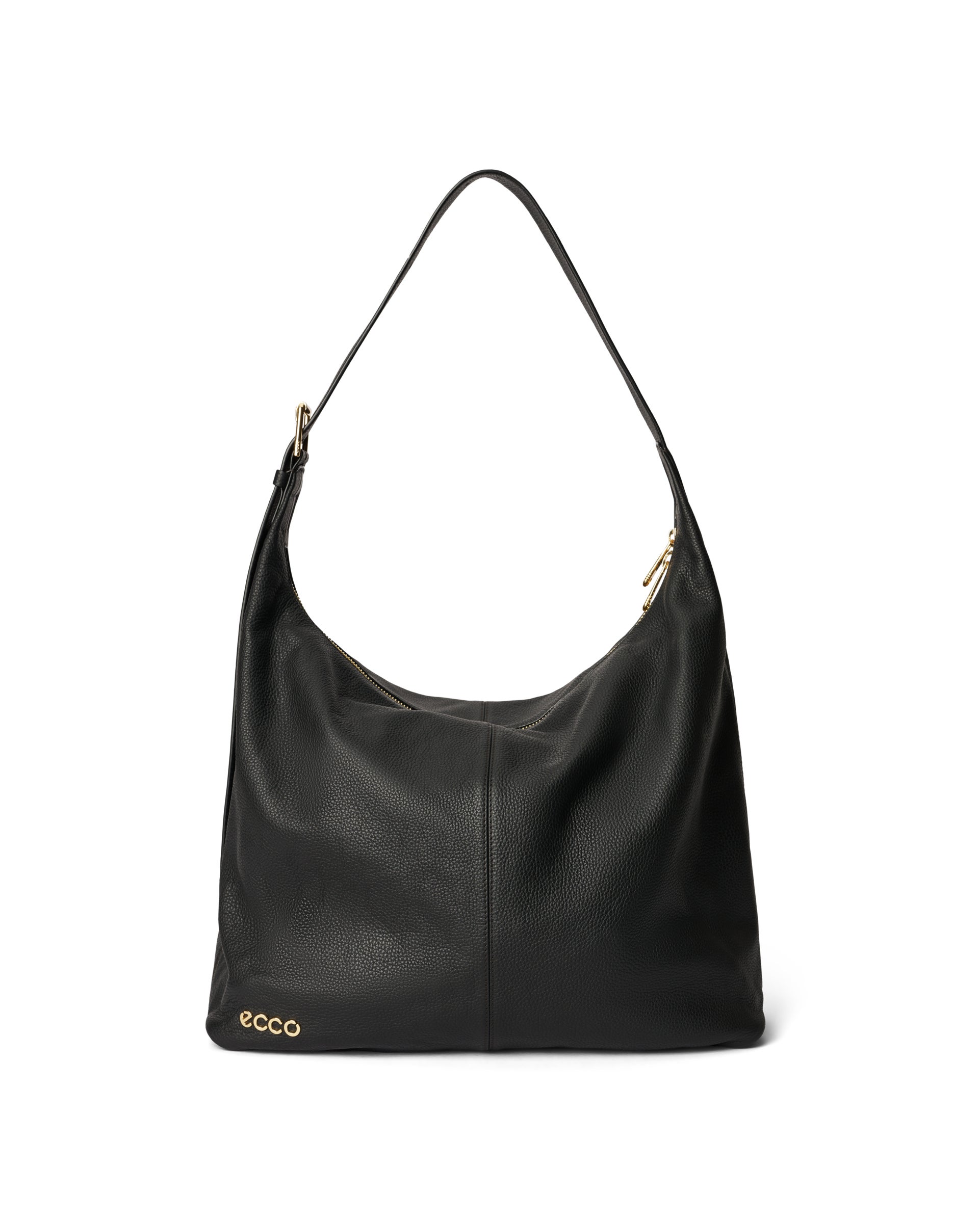 ECCO® Hobo Leather Hobo Bag - Black - Main