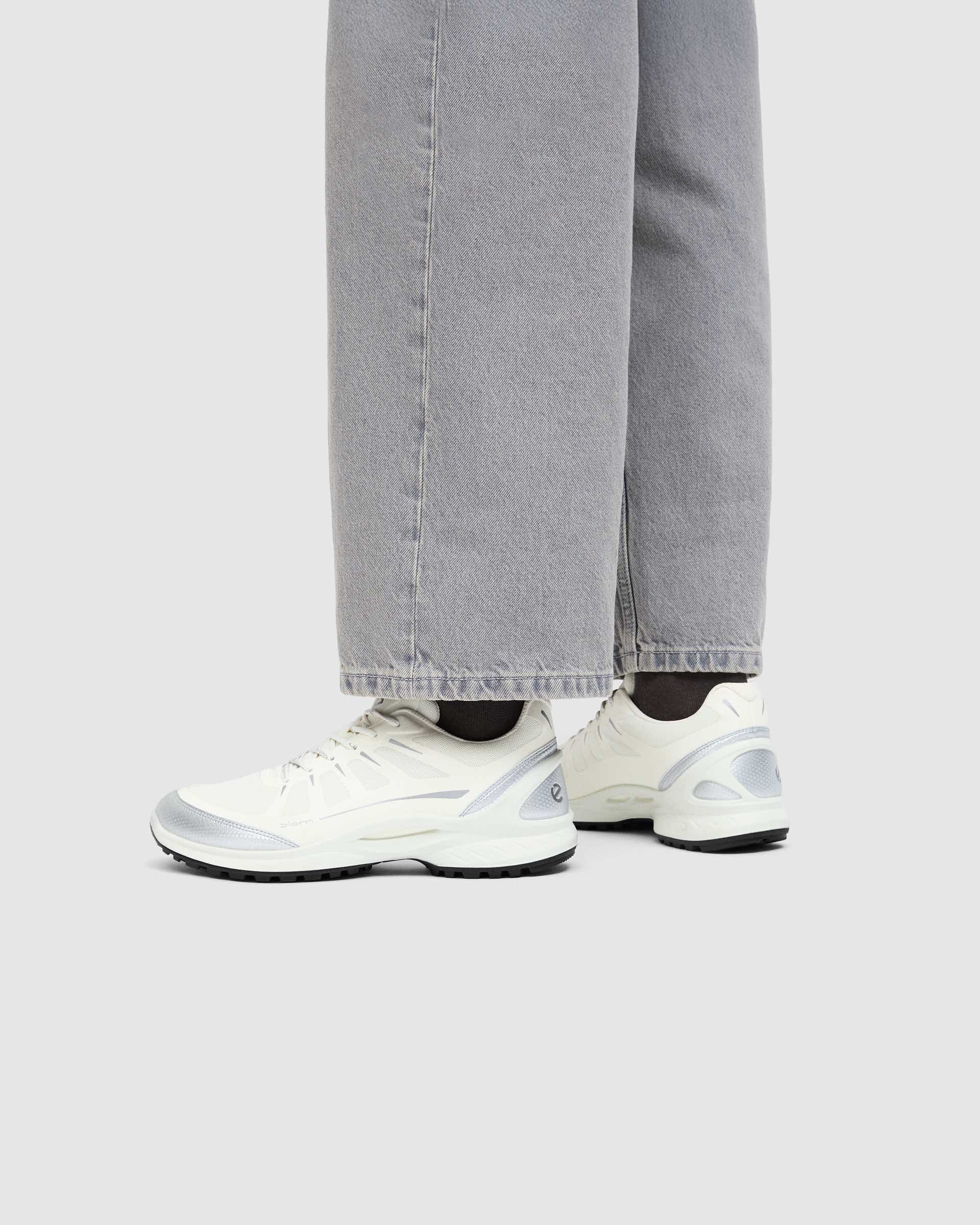 Men's ECCO® BIOM ENERGI Textile Trainer - White - Lifestyle image-1