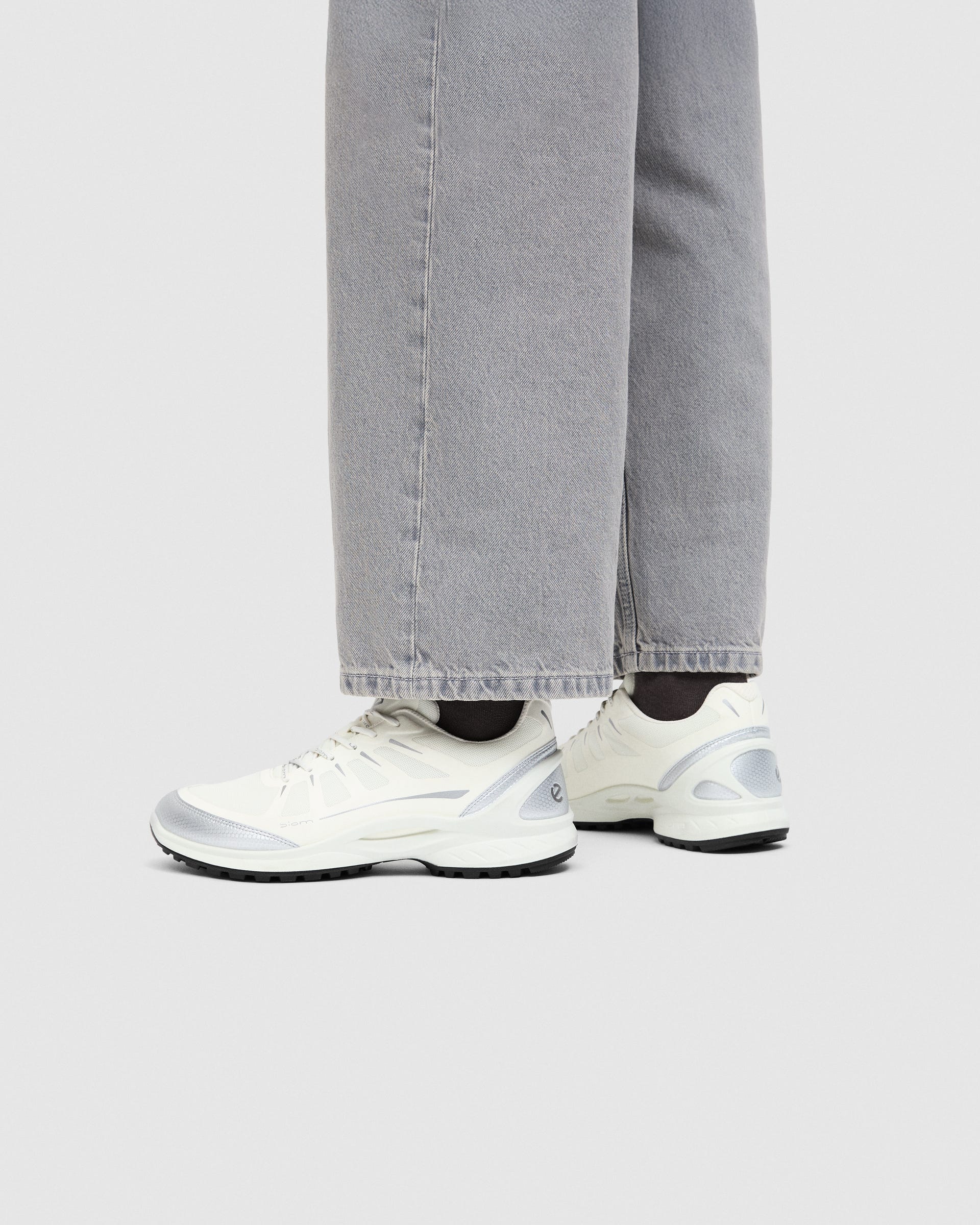 Men's ECCO® BIOM ENERGI Textile Trainer - White - Lifestyle image-1