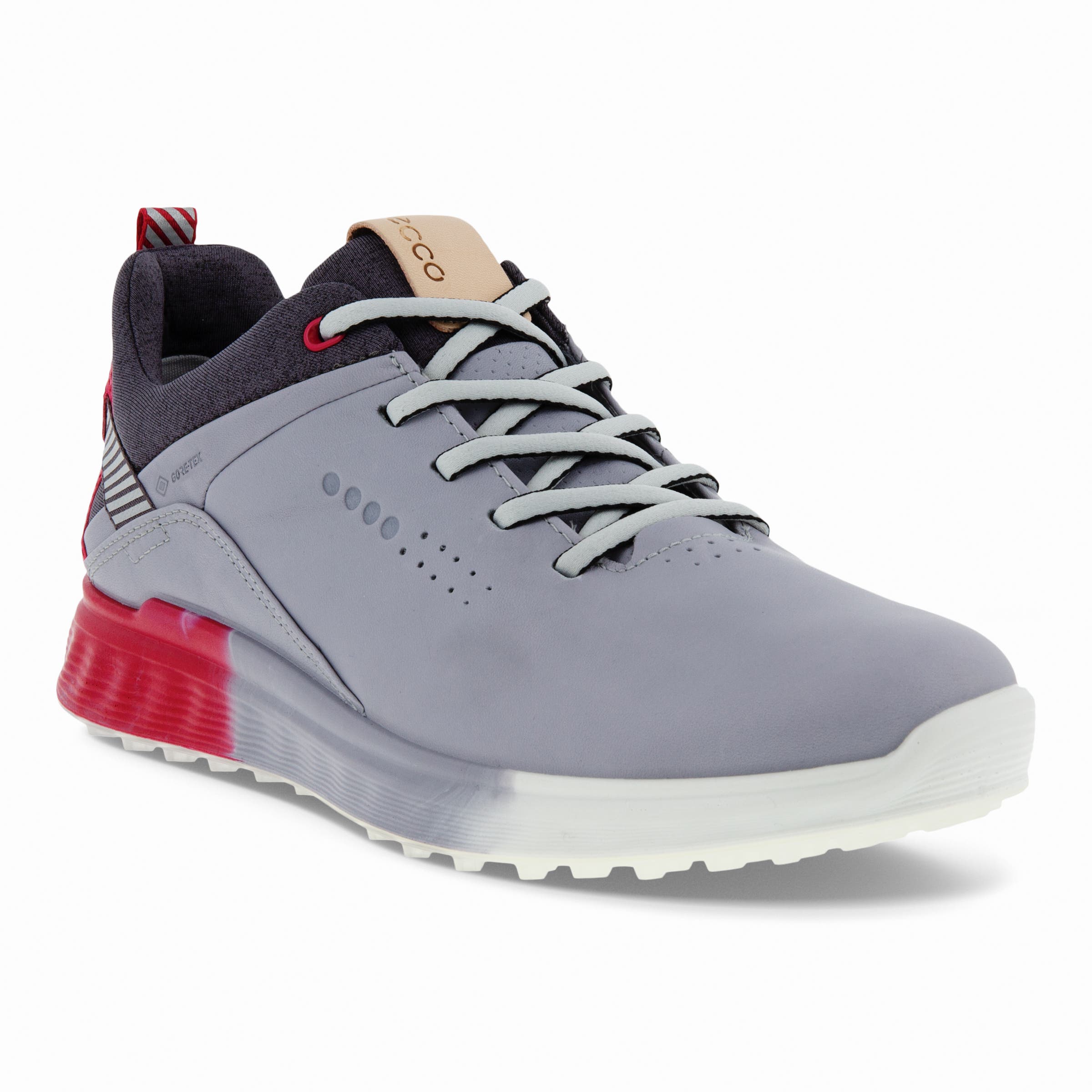 Ladies ECCO® Golf S-Three Leather Gore-Tex Shoe - Grey - Main