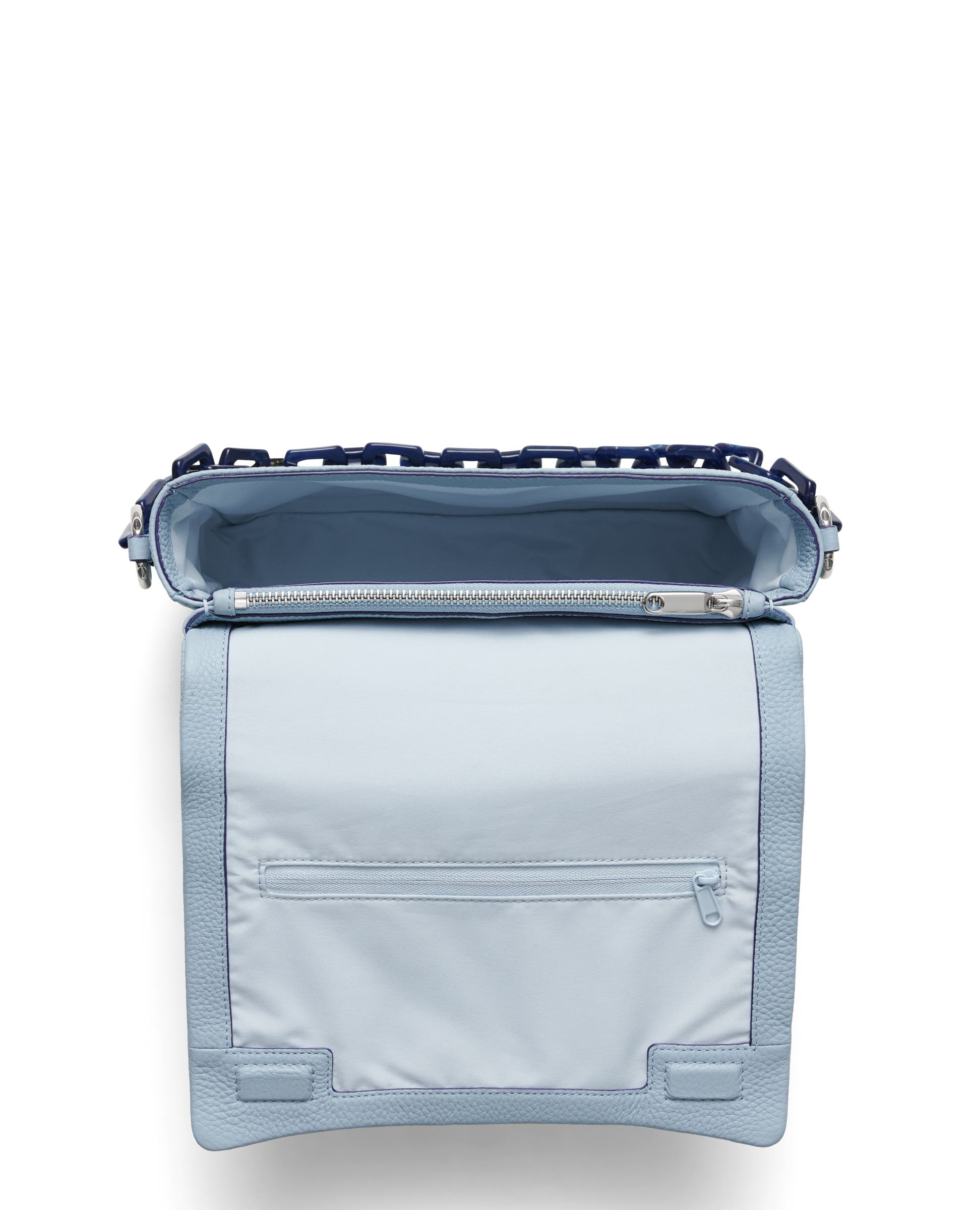 ECCO Pinch Large Soft Pebbled With Chain レザークロスボディバッグ - ブルー - Birdeye