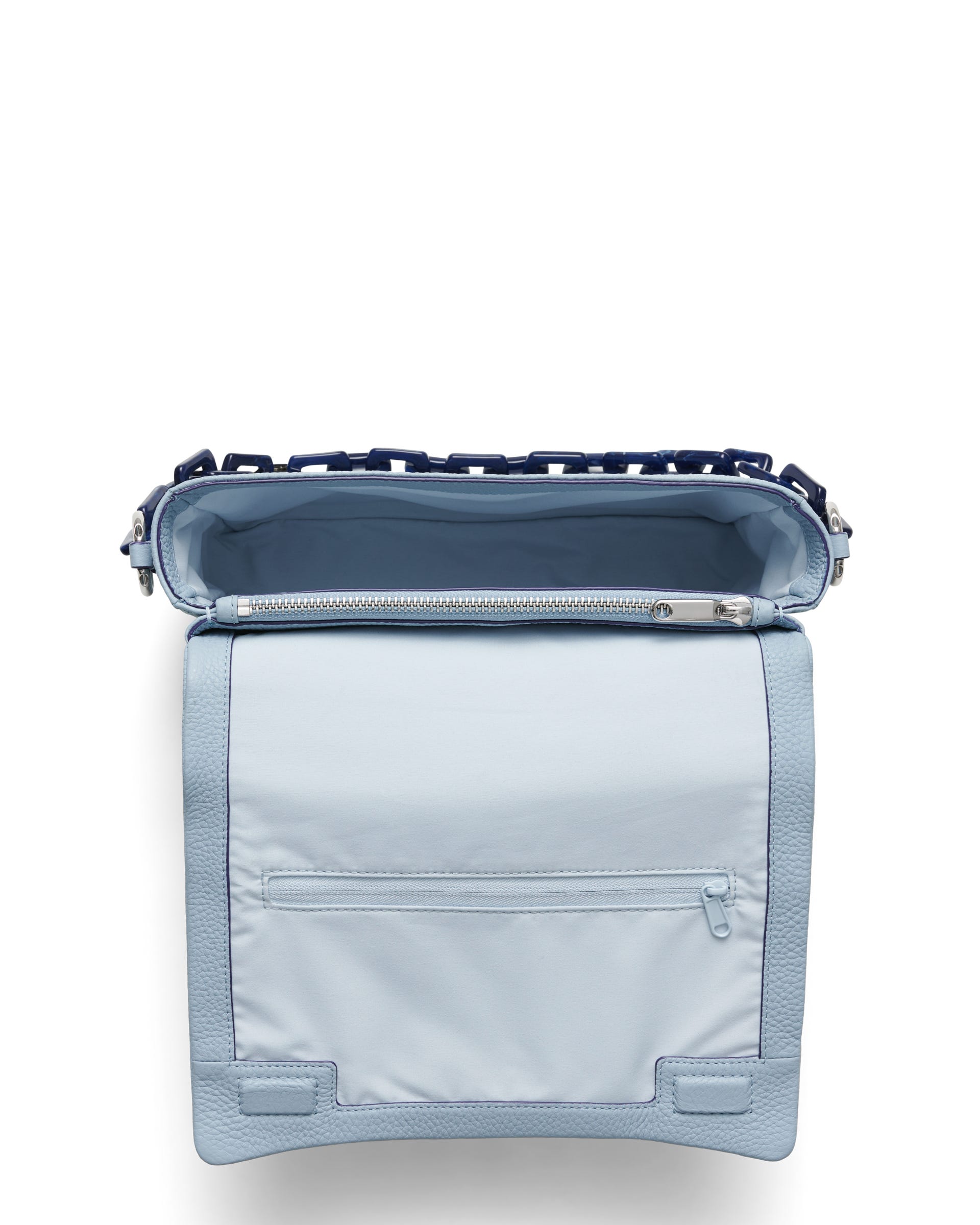 ECCO Pinch Large Soft Pebbled With Chain レザークロスボディバッグ - ブルー - Birdeye