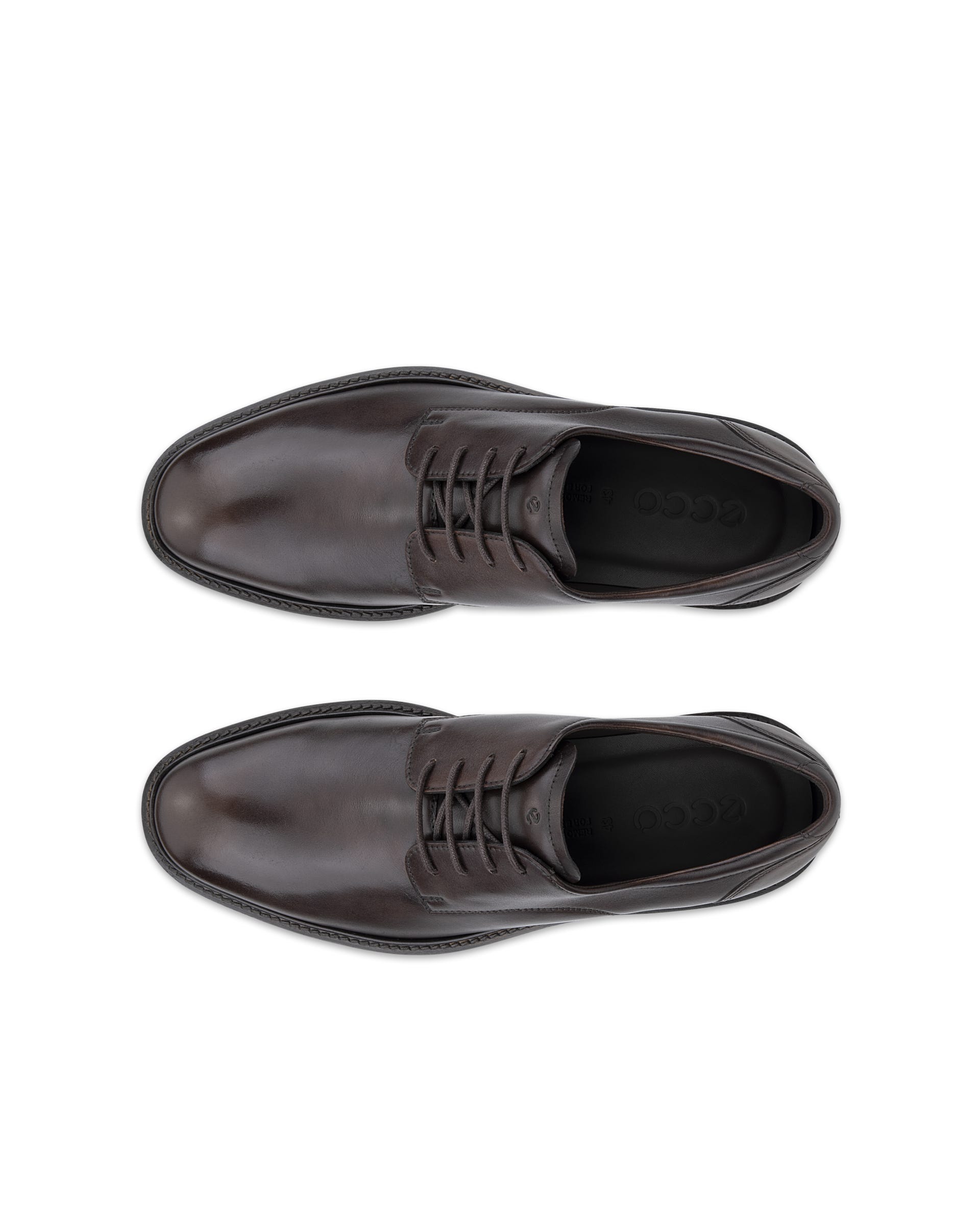 ECCO® METROPOLE PRAGUE herre derby sko skinn - Brun - Top left pair