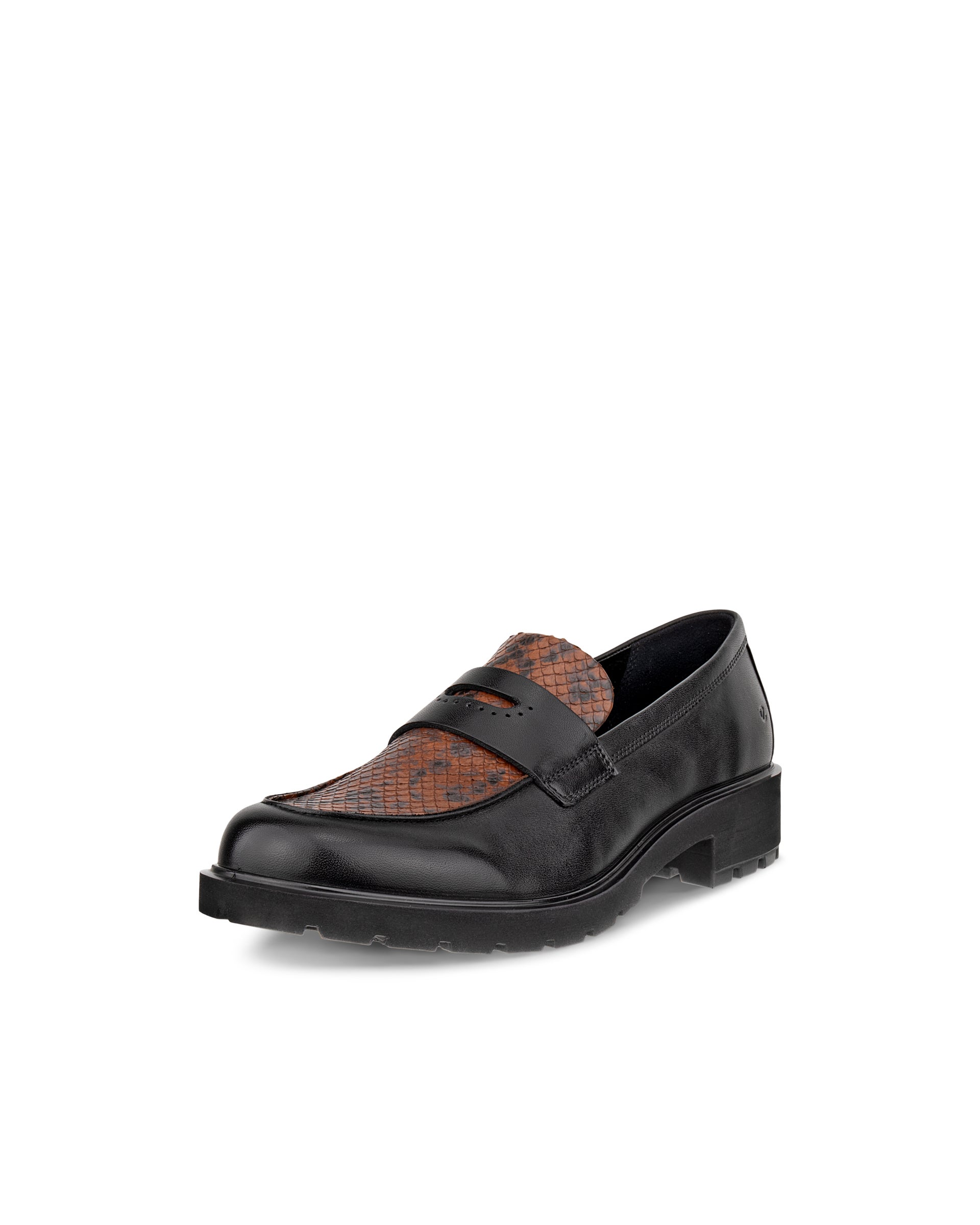 ECCO® METROPOLE VIENNA mocassins en cuir pour femme - Noir - Main
