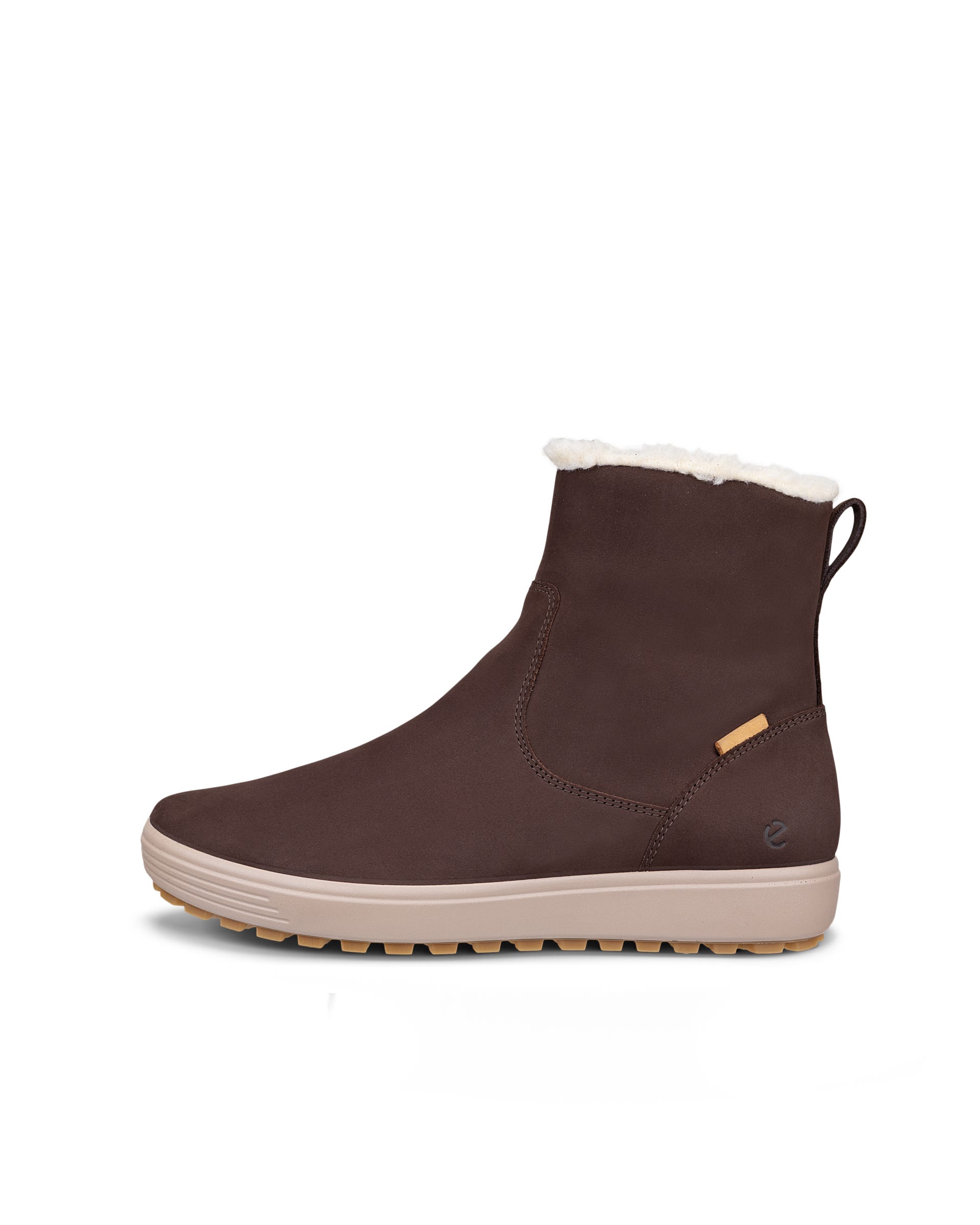 Women's ECCO® SOFT 7 TRED Nubuck Waterproof Mid-Cut Boot - Brown - Outside
