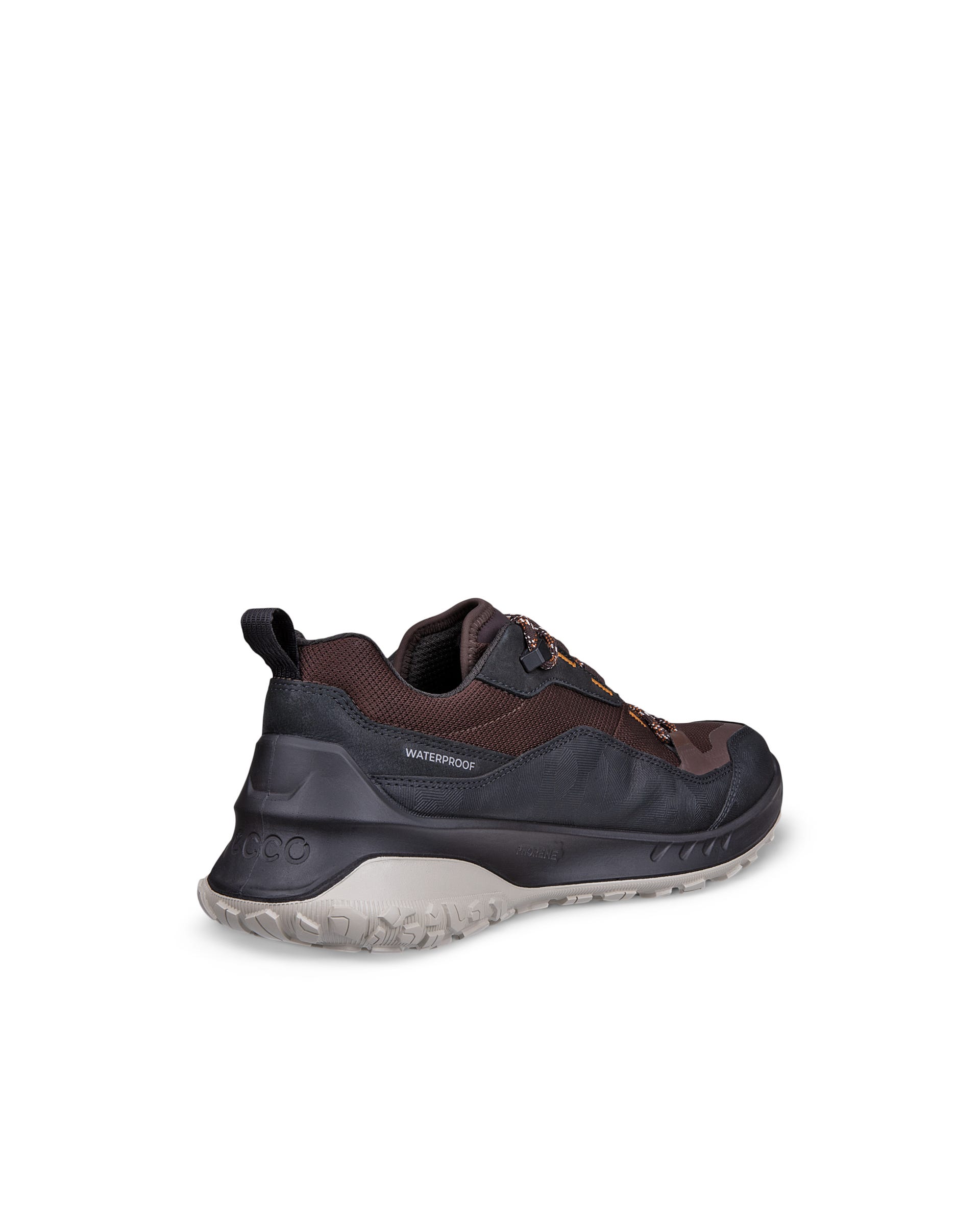 Men's ECCO® ULT-TRN Nubuck Waterproof Hiking Shoe - Brown - Back