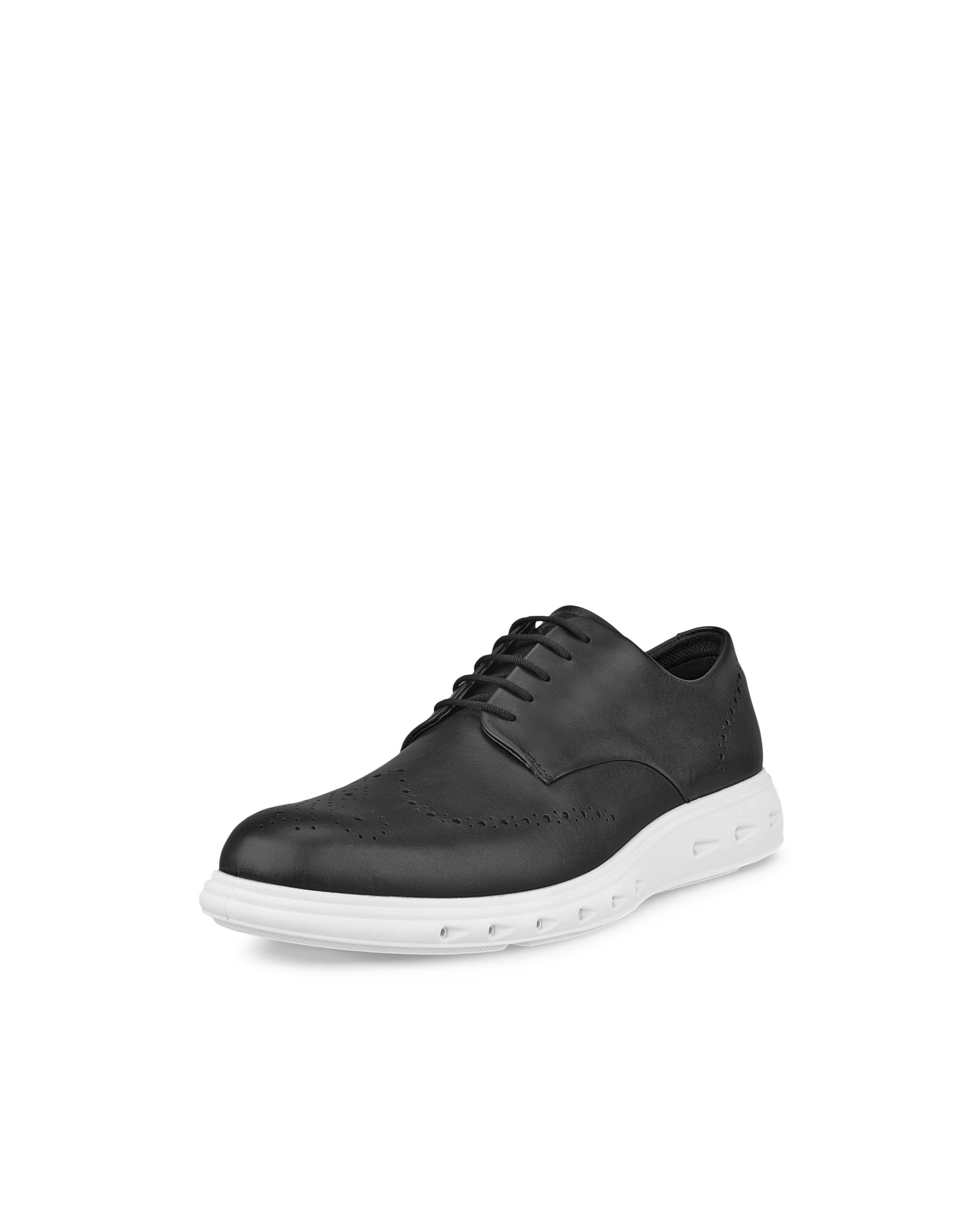 ECCO Hybrid 720 メンズ レザーGore-Texブローグシューズ | ブラック