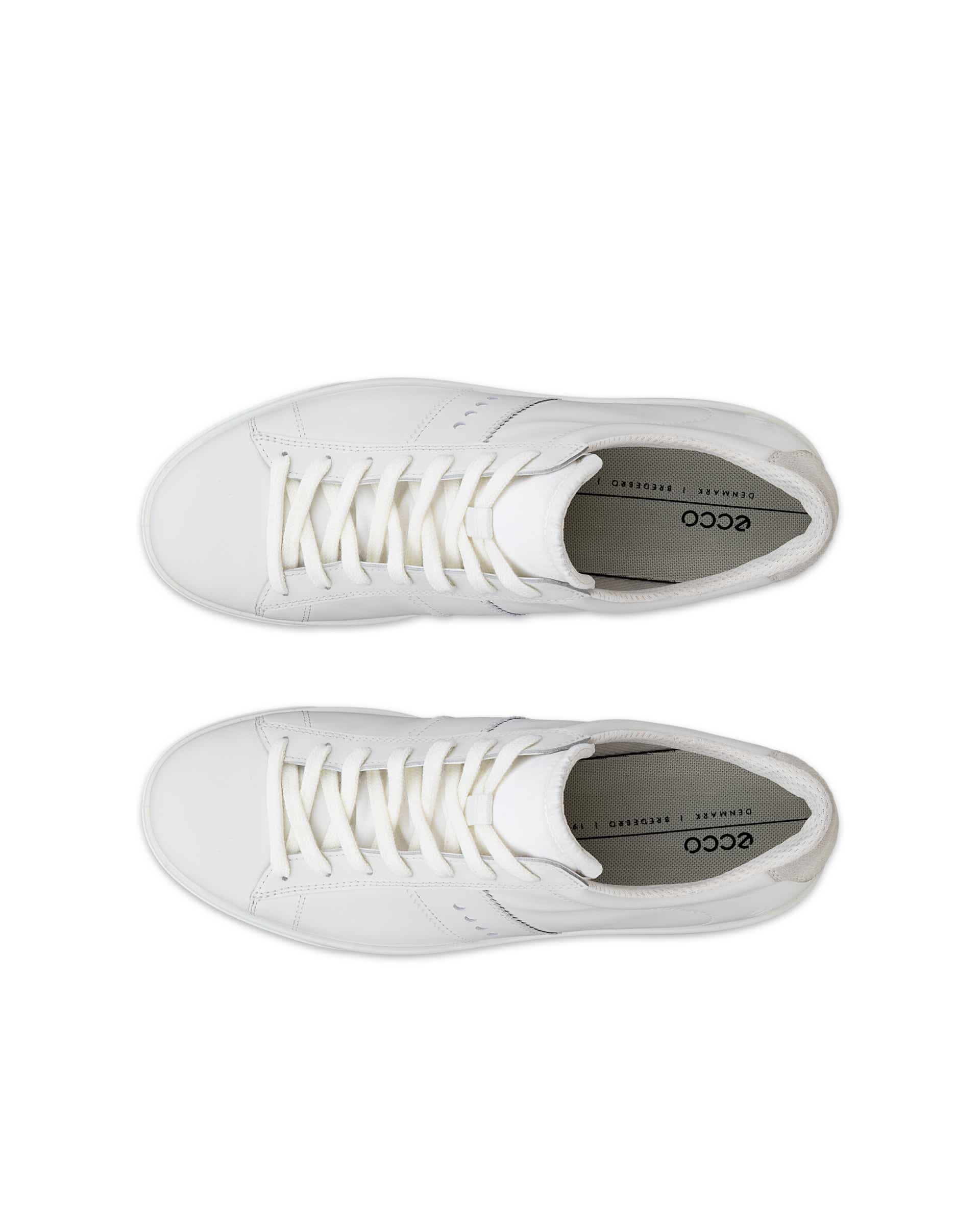 Women's ECCO® Street Lite Leather Sneaker - White - Top left pair