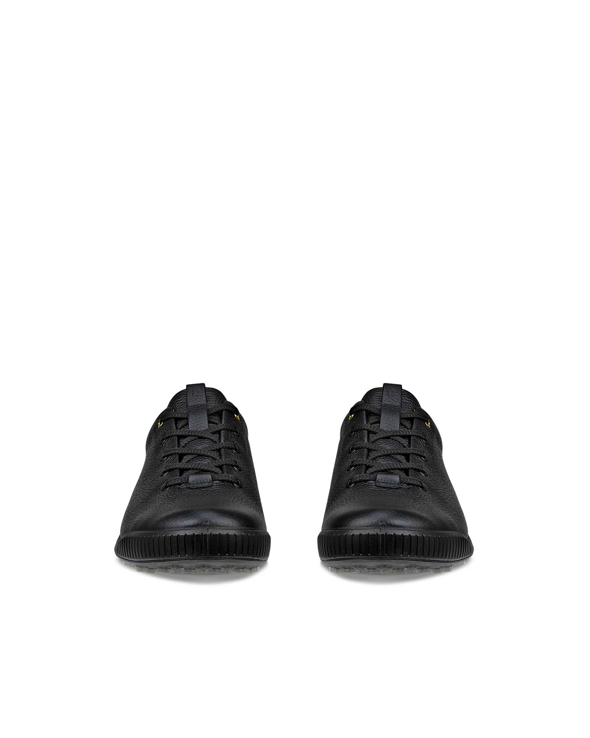 ECCO Golf Street Retro Hybrid メンズ レザーウォータープルーフゴルフシューズ - ブラック - Front pair