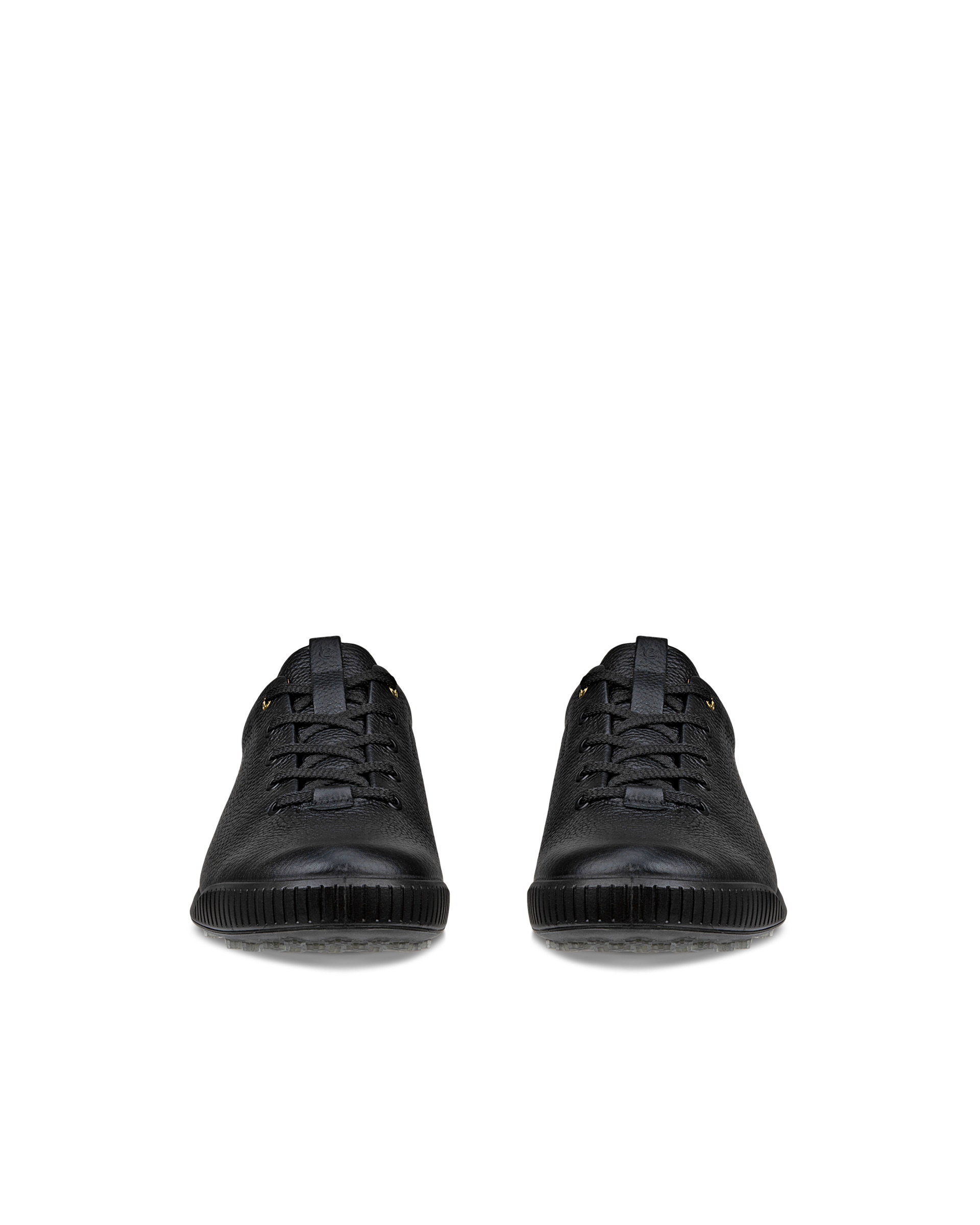 ECCO Golf Street Retro Hybrid メンズ レザーウォータープルーフゴルフシューズ - ブラック - Front pair