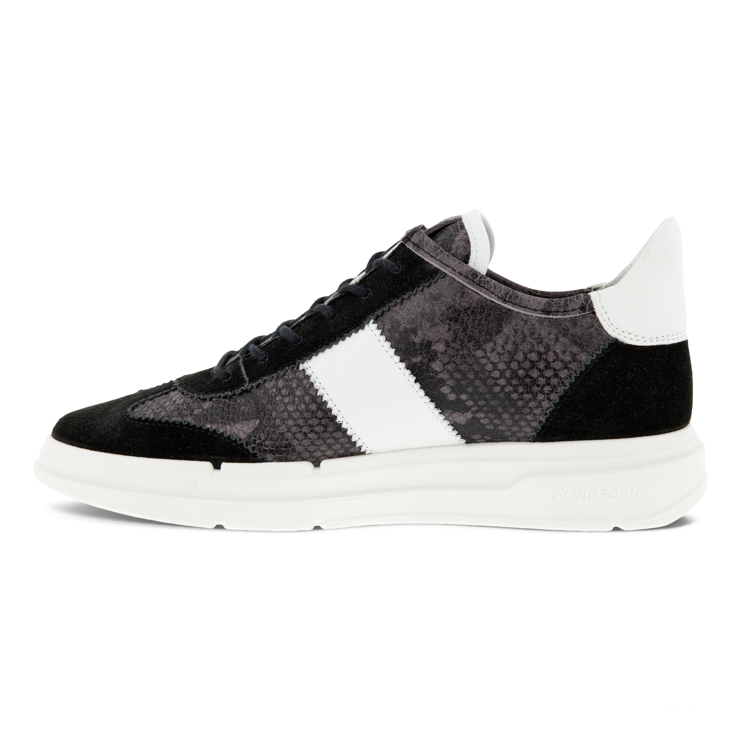 ECCO Soft X Women's Retro-inspired Leather Sneaker - Black - Inside