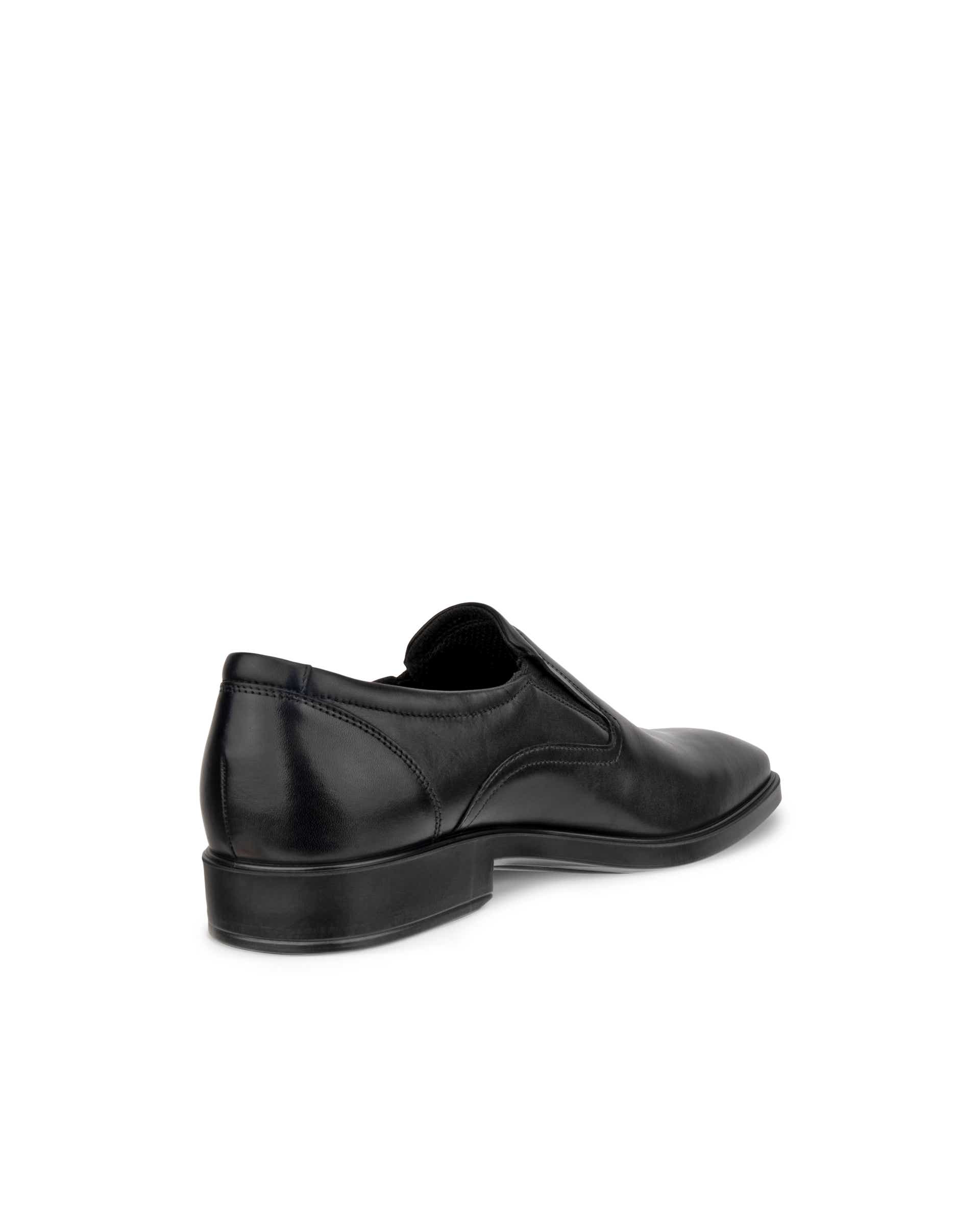 ECCO® Metropole Milan chaussures sans lacet en cuir pour homme - Noir - Back