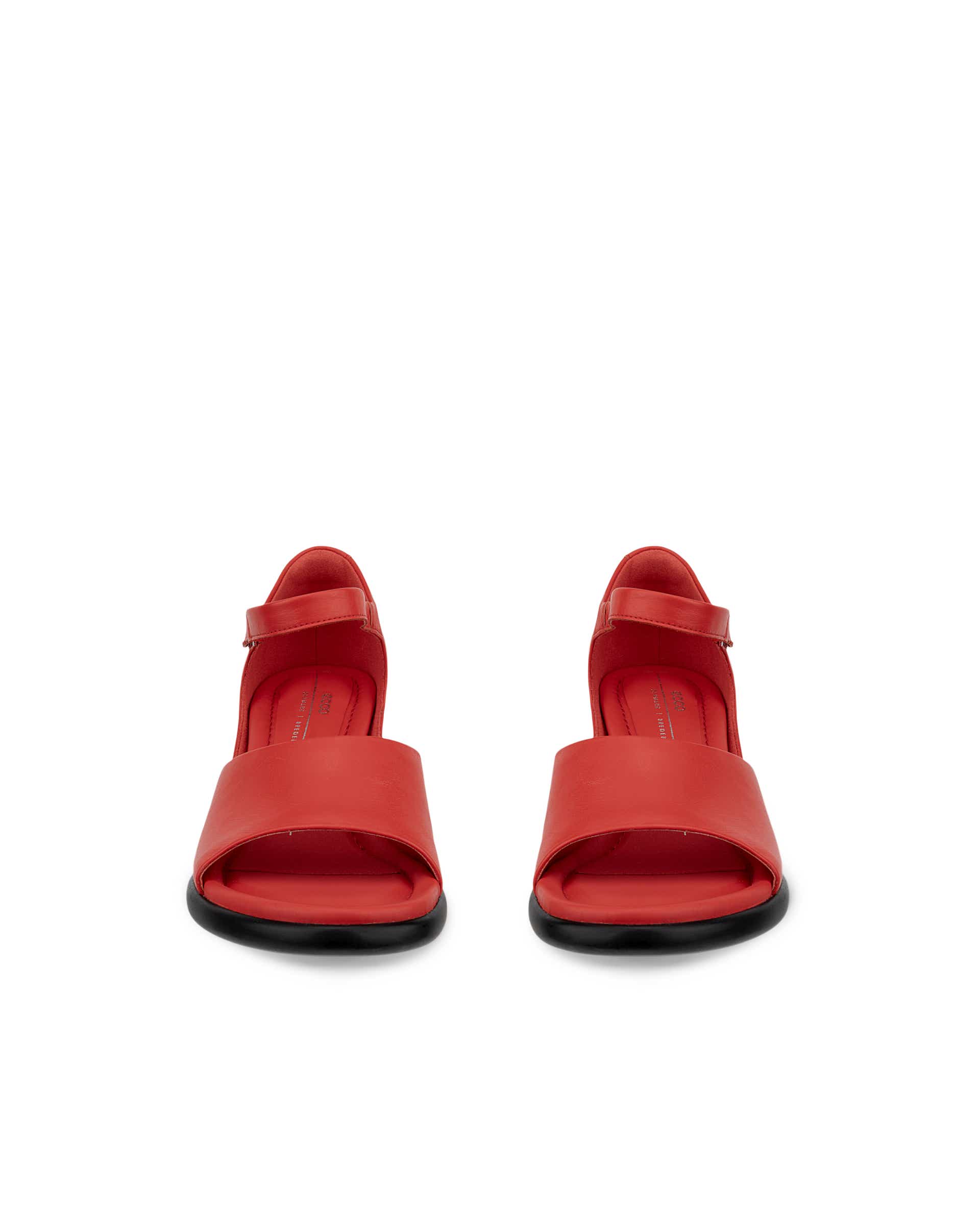 ECCO Sculpted LX 35 ウィメンズ レザーヒールサンダル - レッド - Front pair