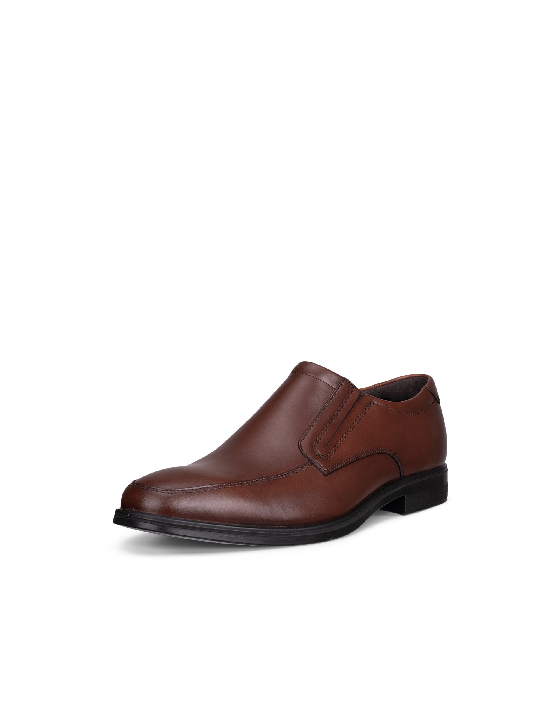 ECCO® MELBOURNE chaussures habillée sans lacet en cuir pour homme - Marron - Outside