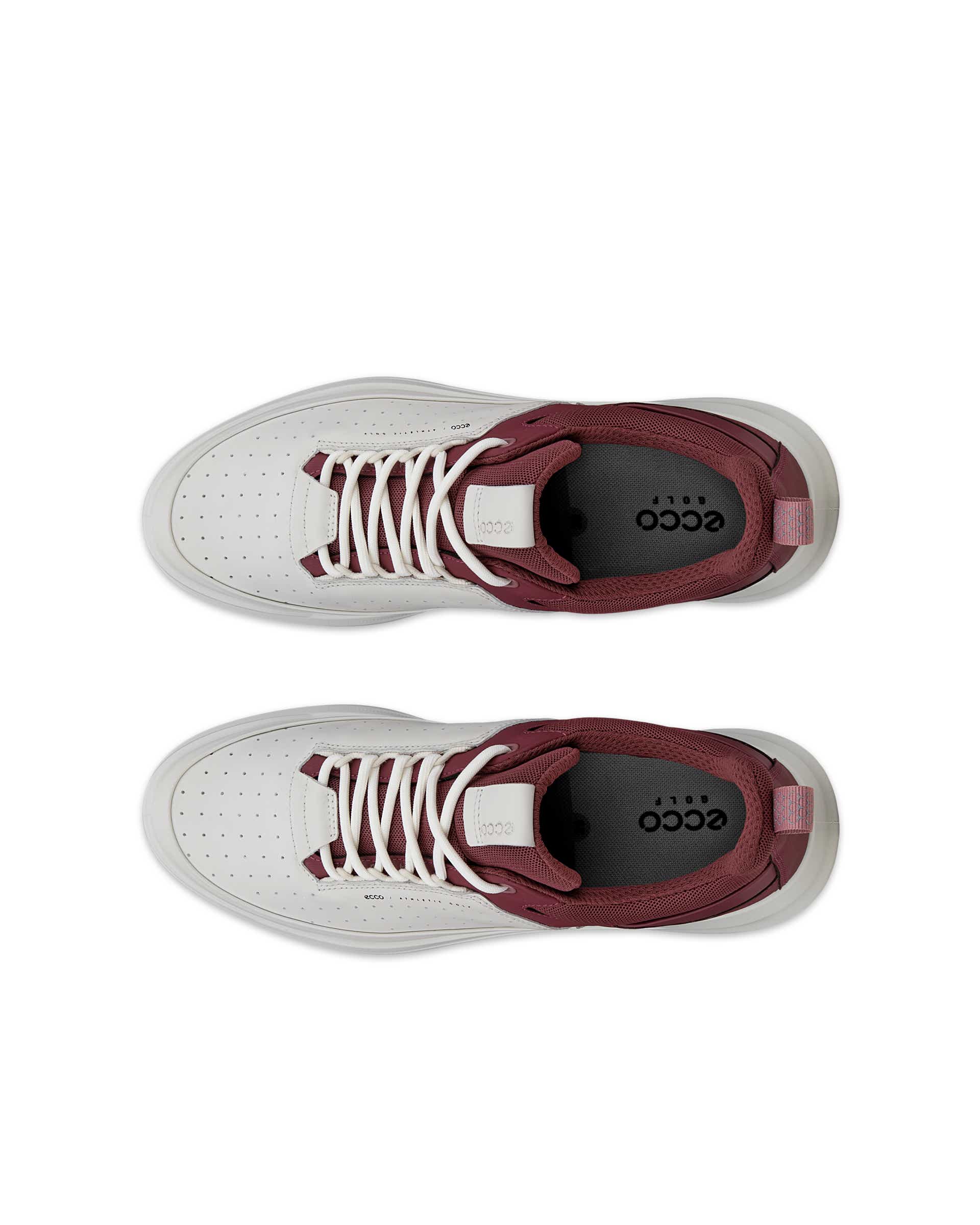 Women's ECCO® Golf Core Leather Waterproof Golf Shoe - White - Top left pair