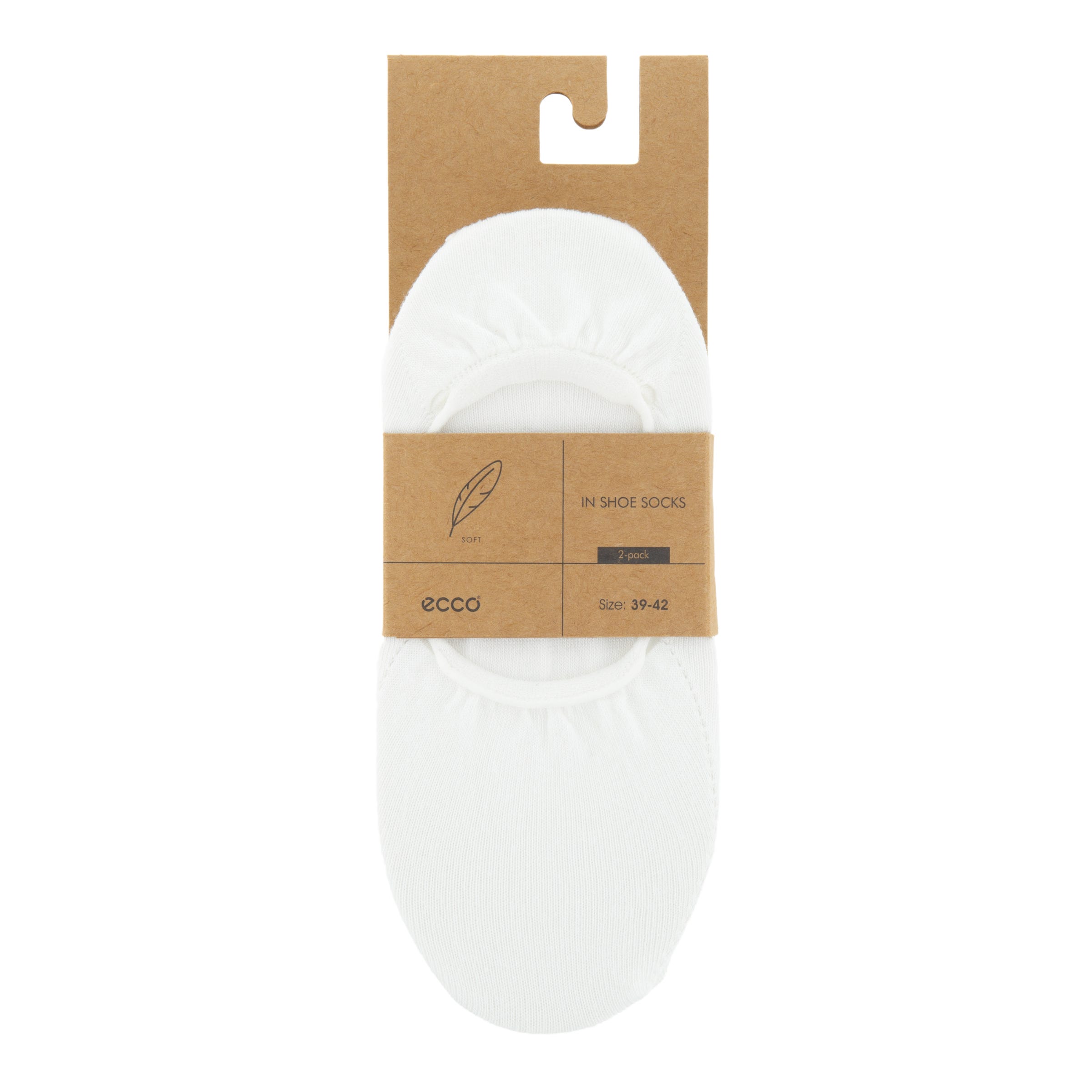 Unisex ECCO® Soft Touch Footies (2-Pack) - White - Detail-2