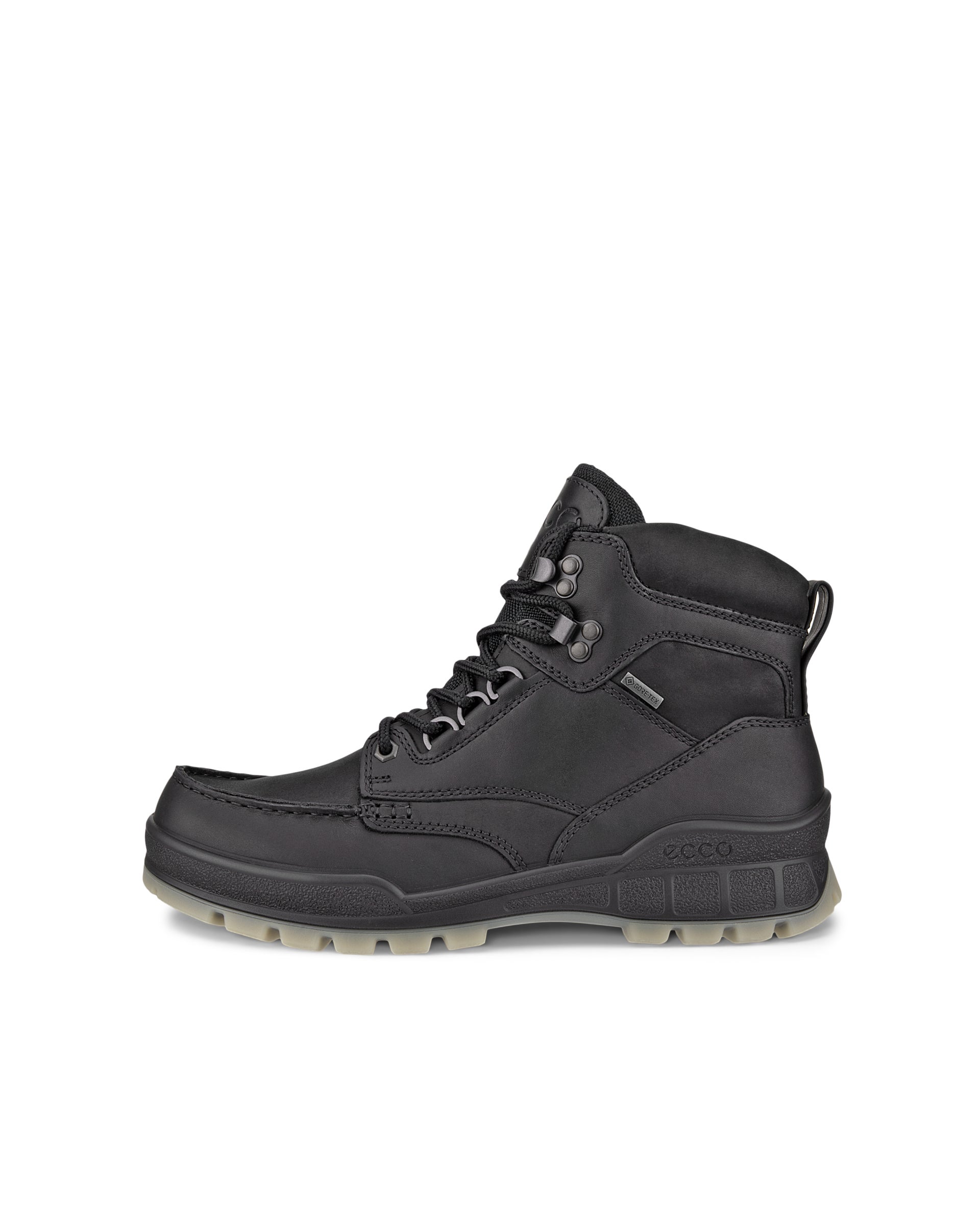 ECCO® Track 25 férfi Gore-Tex közepesen magasszárú bőr kirándulócipő - Fekete - Outside