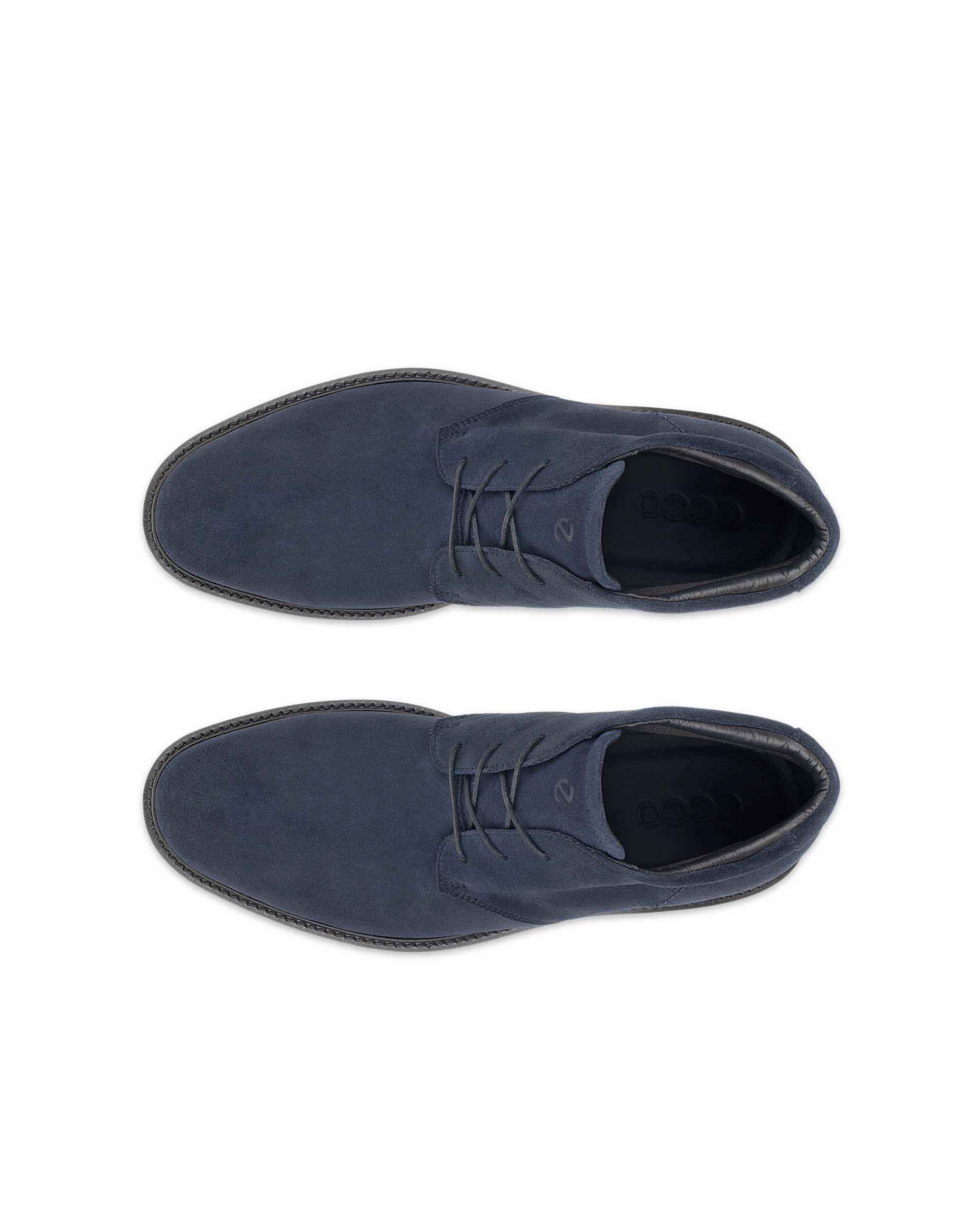 Men's ECCO® METROPOLE PRAGUE Leather Chukka Boot - Blue - Top left pair