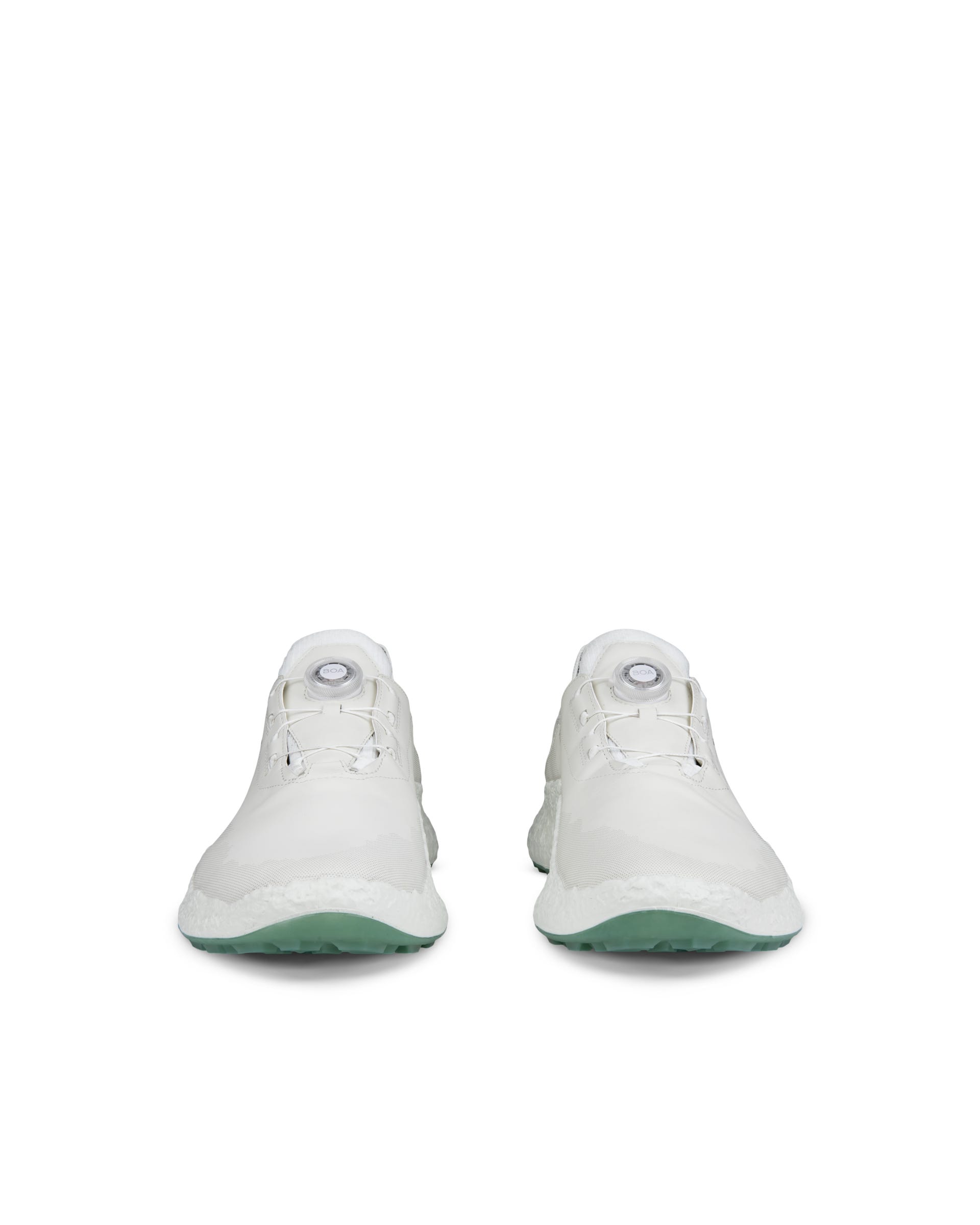 Moški vodoodporni usnjeni čevlji za golf ECCO® Golf BIOM H5 - Bela - Front pair