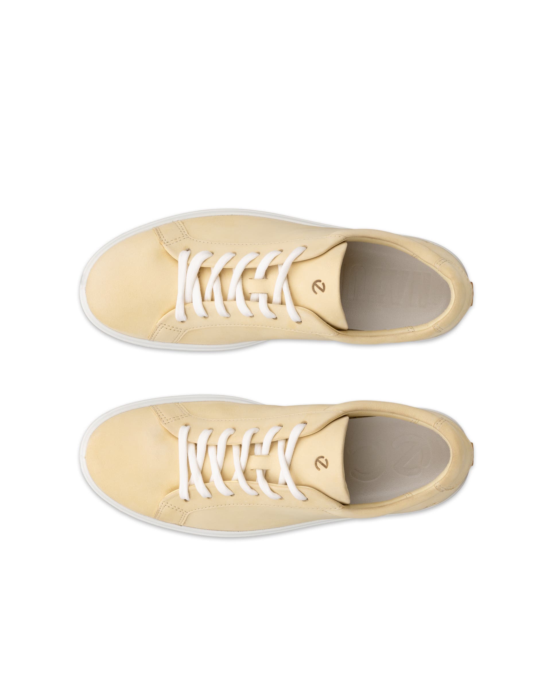 ECCO® Soft 60 Nubucksneaker dam - Gul - Top left pair