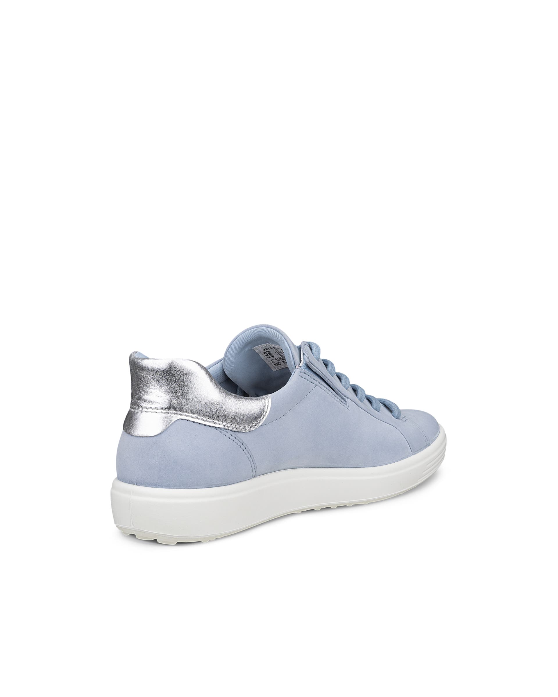 Dámska nubuková šnurovacia obuv ECCO® SOFT 7 - Modrá - Back