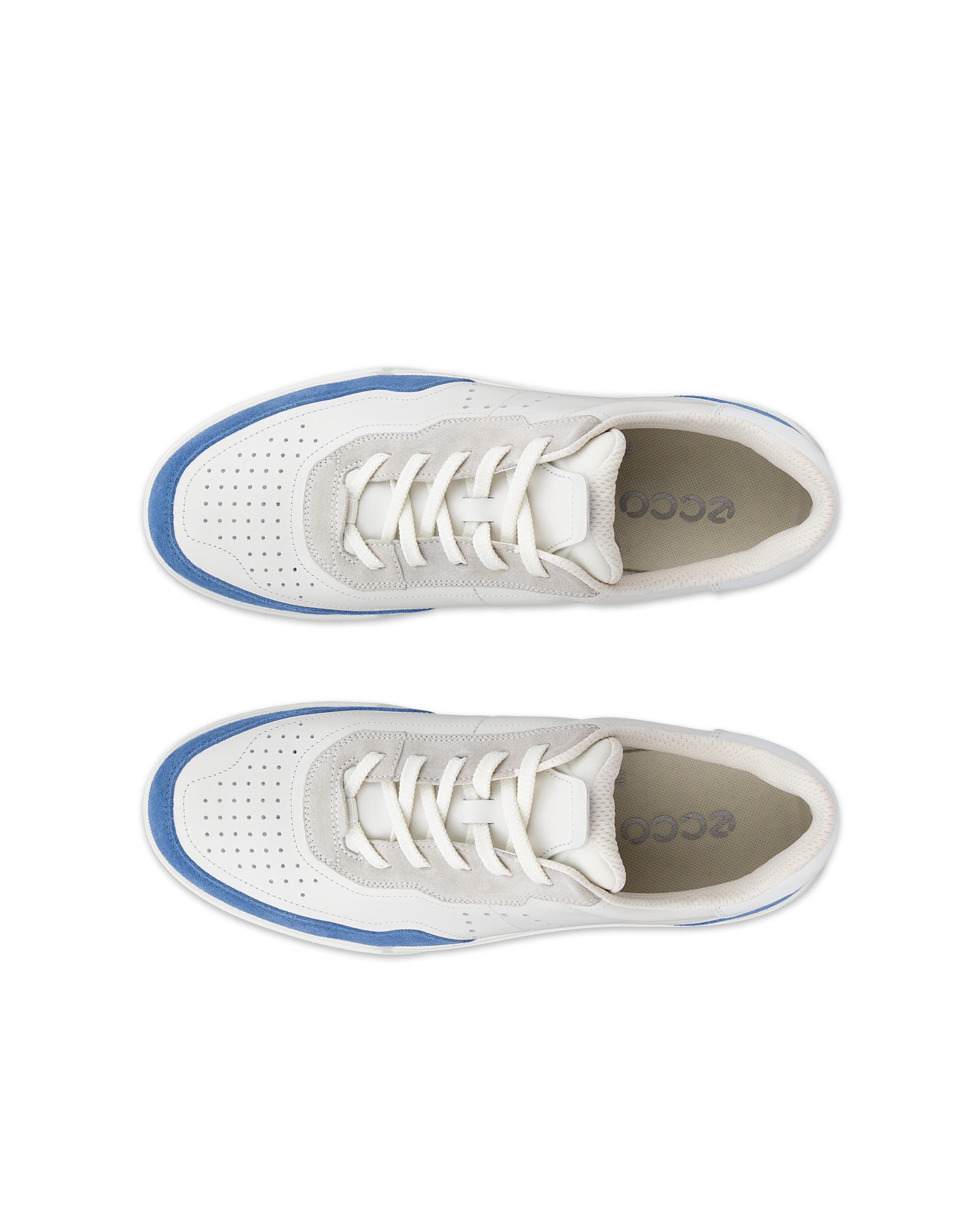 ECCO® STREET COURT Herren Ledersneaker - Blau - Top left pair