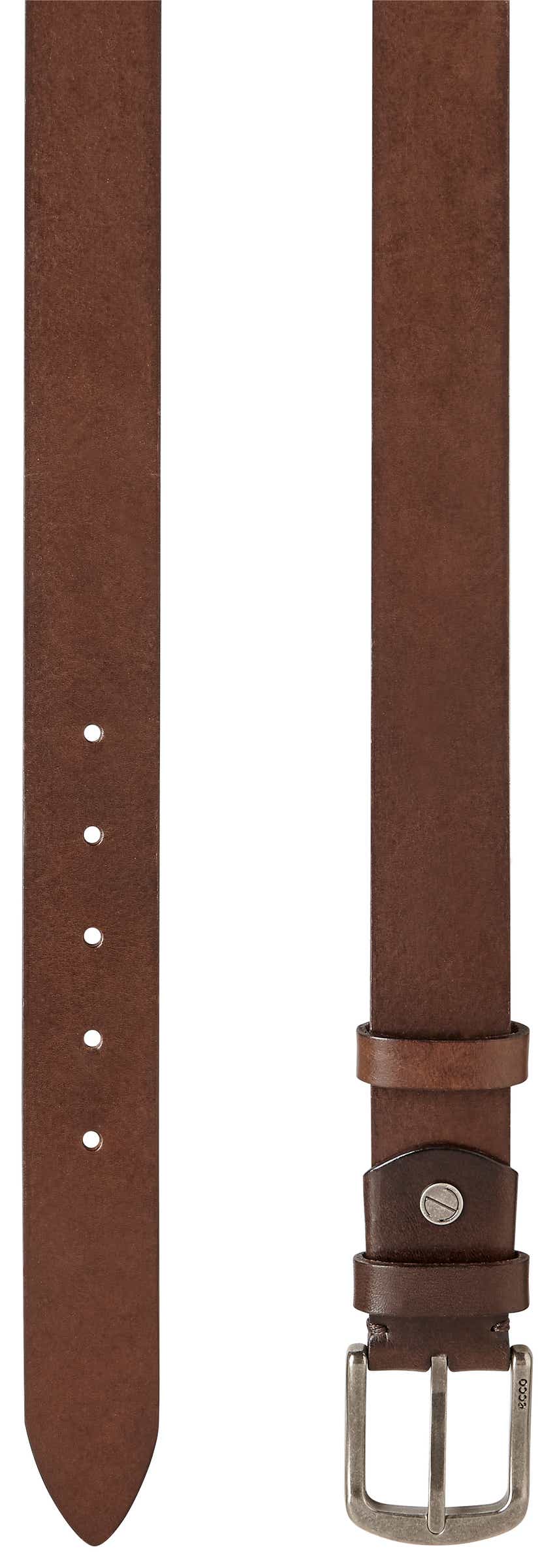 Men's ECCO® Elias Casual Leather Belt - Brown - Detail-1