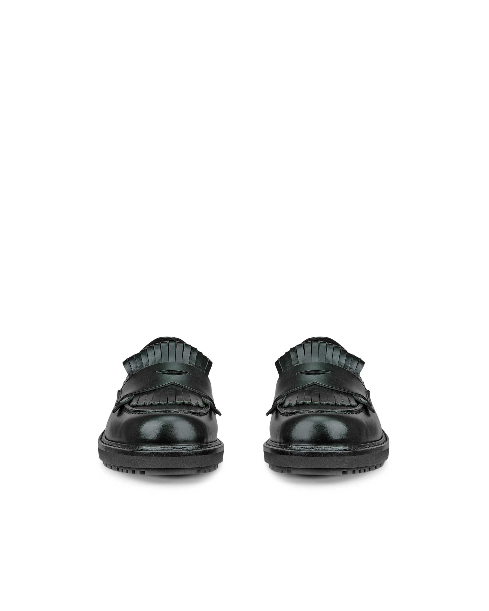 Women's ECCO® Metropole Oslo Leather Loafer - Green - Front pair