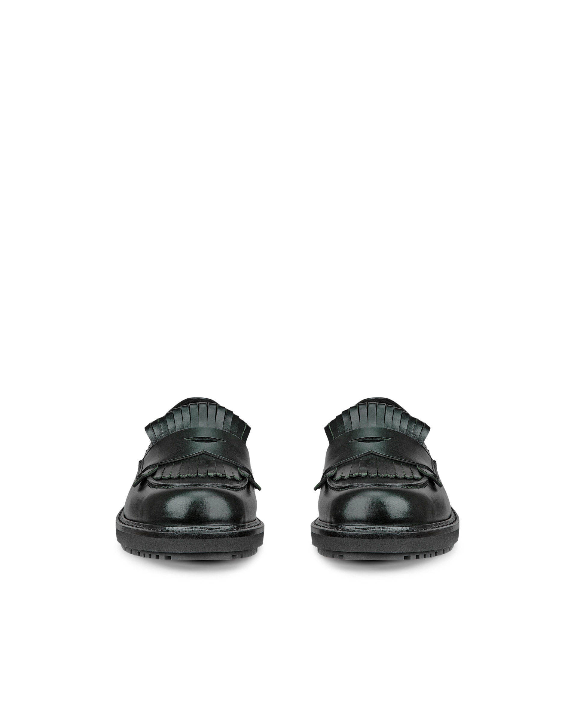 Women's ECCO® Metropole Oslo Leather Loafer - Green - Front pair